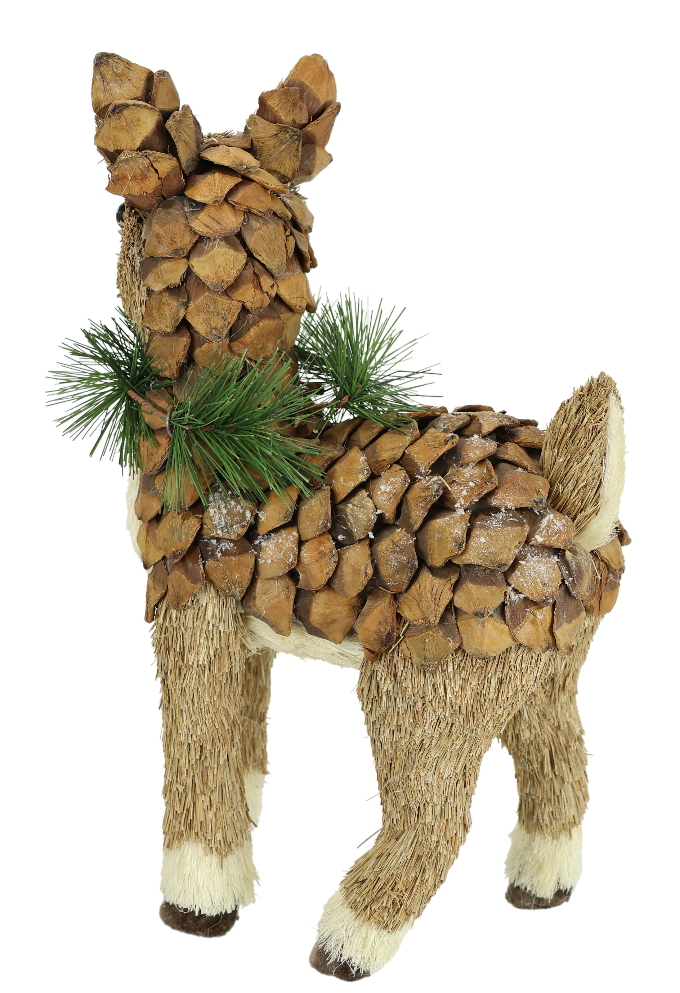 I.GE.A. Figurine de décoration »Reh aus Bast« Dekoration Geschenk Dekorative Dekoobjekt Ornamente Tierfigur Dekotier