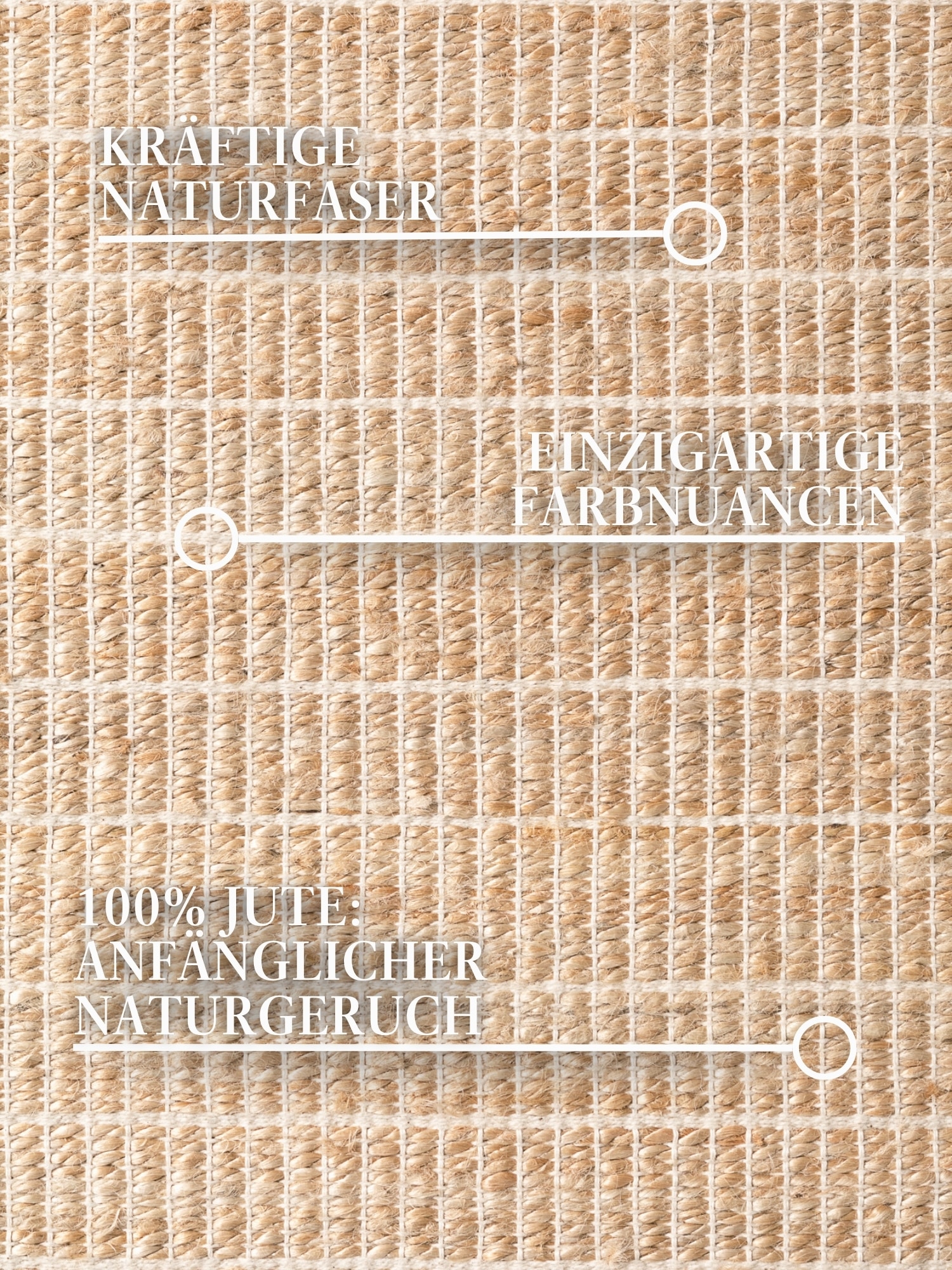 Villeroy & Boch Tapis »Birka« Rectangulaire 6 mm Höhe Jute, Natur, Wohnzimmer, Esszimmer, Schlafzimmer, Flur, Modern, Boho