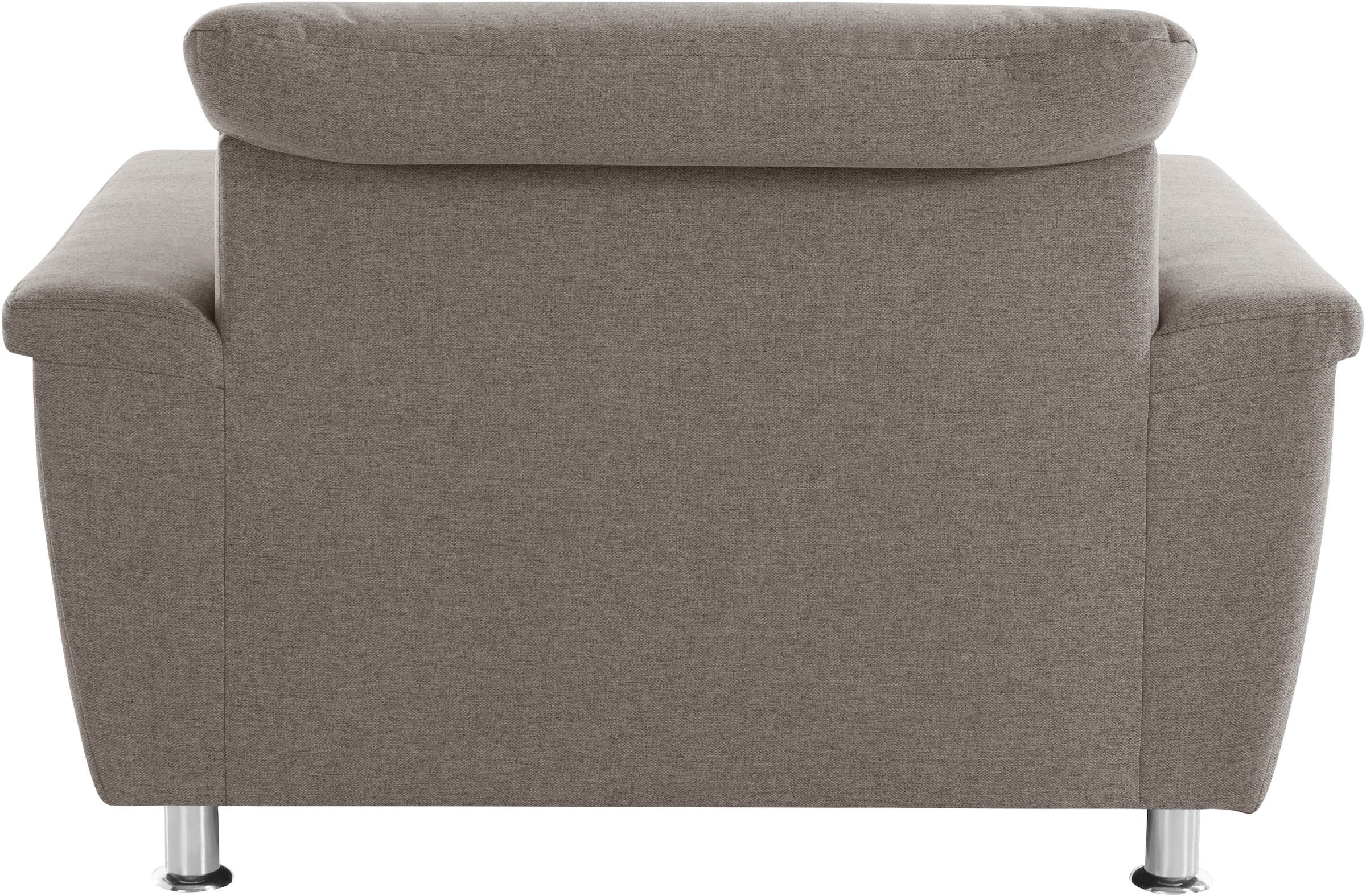 DOMO collection Sessel »Franzi, zeitlos und elegant, moderne Sitzheftung« wahlweise mit Kopfteilverstellung