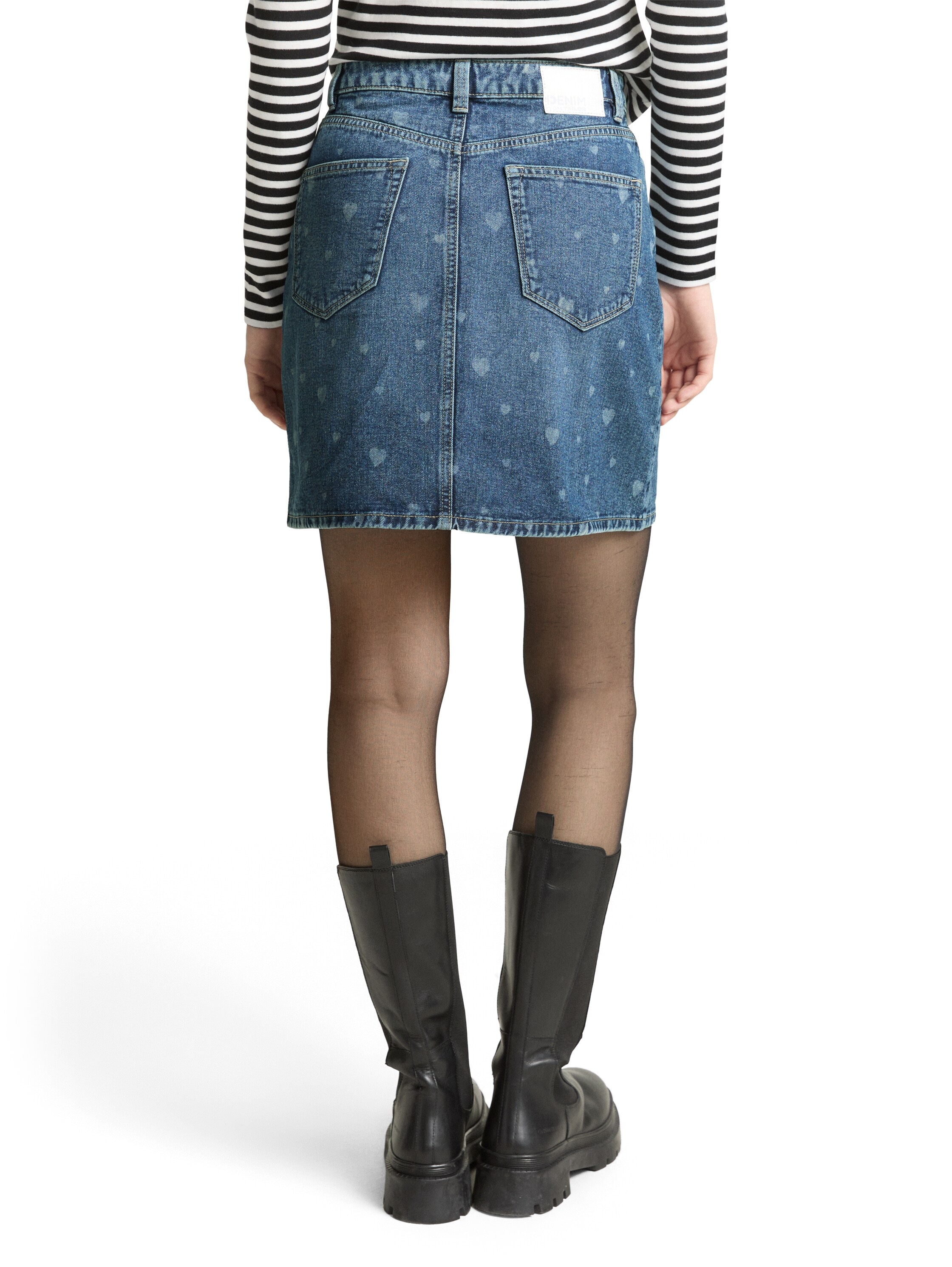 TOM TAILOR Denim Jupe en jean mit All-Over Print