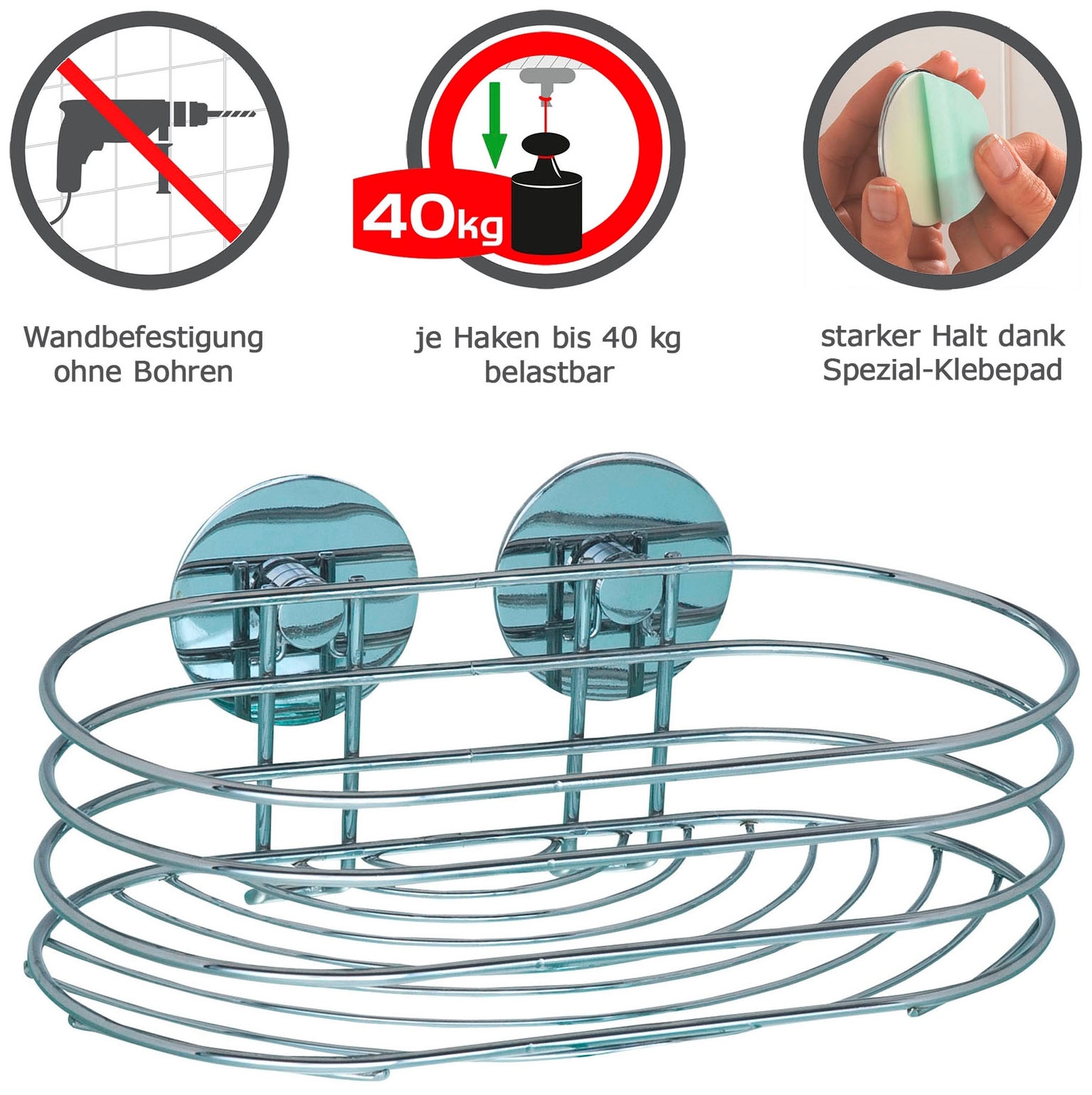WENKO Wandregal »Turbo-Loc®« 1 Etage