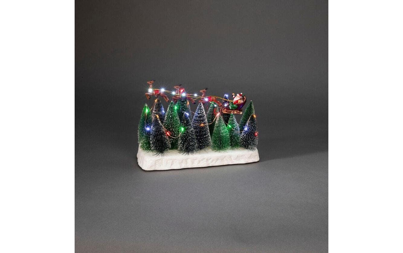 KONSTSMIDE Lumière décorative LED »LED-Szenerie Weihnachtsschlitten mit 6h Timer« Module LED RVB