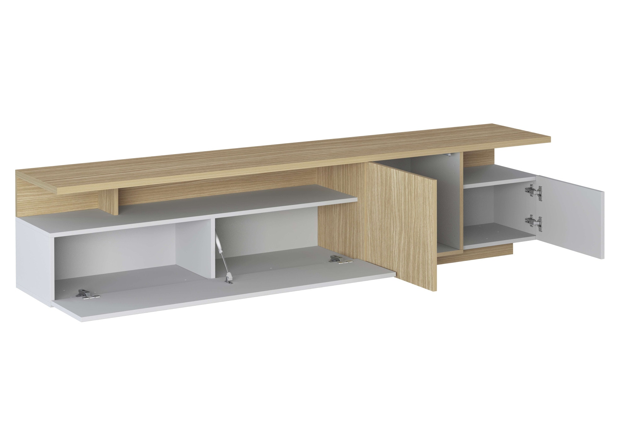 GOODproduct Lowboard »Lowboard ETHOS,Lowboard,TV-Kommode,TV-Möbel,TV-Bank« 1 Stk. tlg. Mit zwei Drehtüren, einer Klapptür und zwei offenen Fächern,B.210 cm