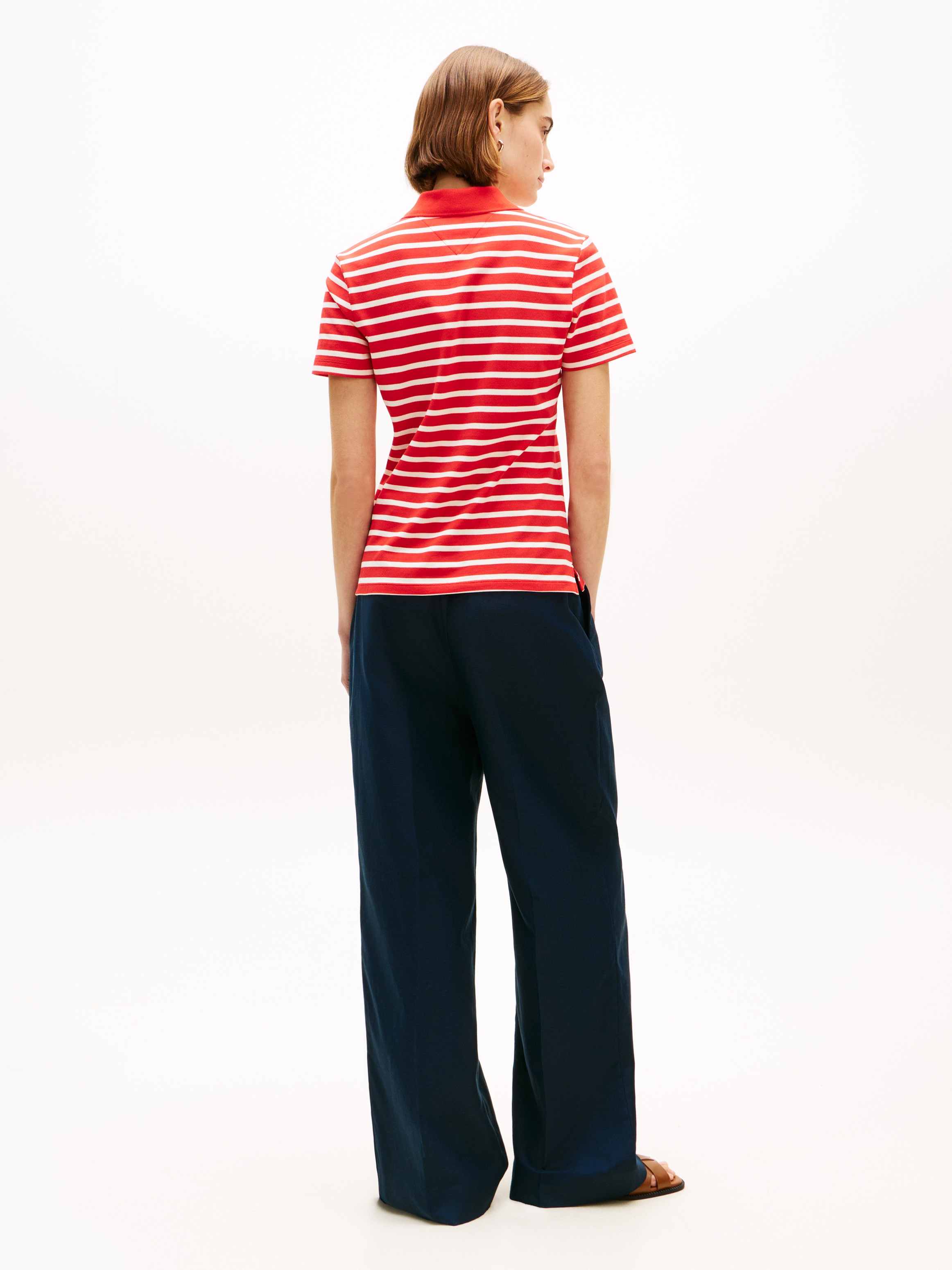 Tommy Hilfiger Polo »1985 Slim Fit Pique Premium« mit Logostickerei, Seitenschlitze