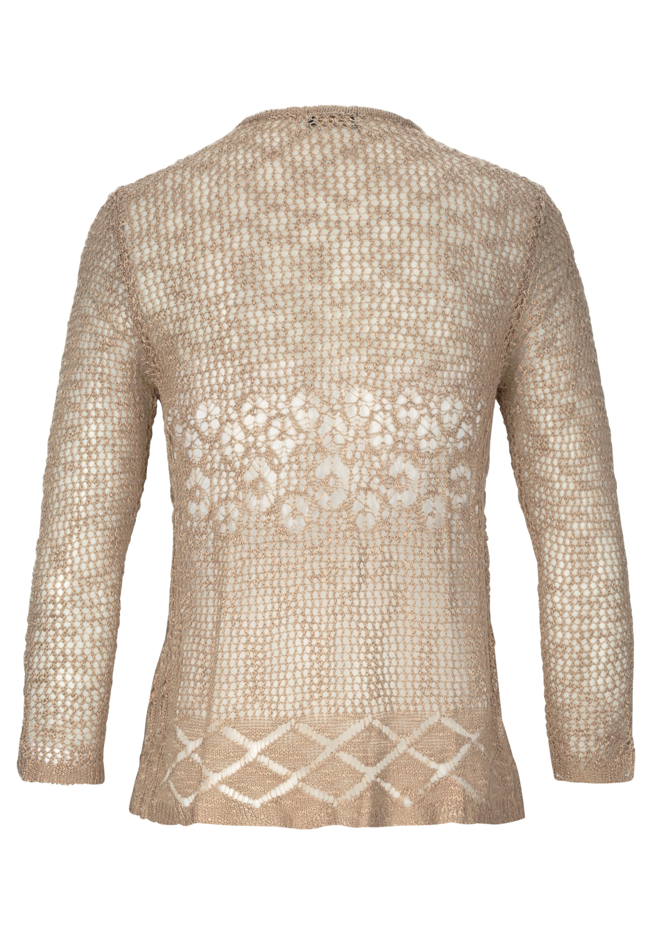 s.Oliver Veste en tricot in luftiger Häkeloptik, sommerlicher Cardigan, lockere Passform