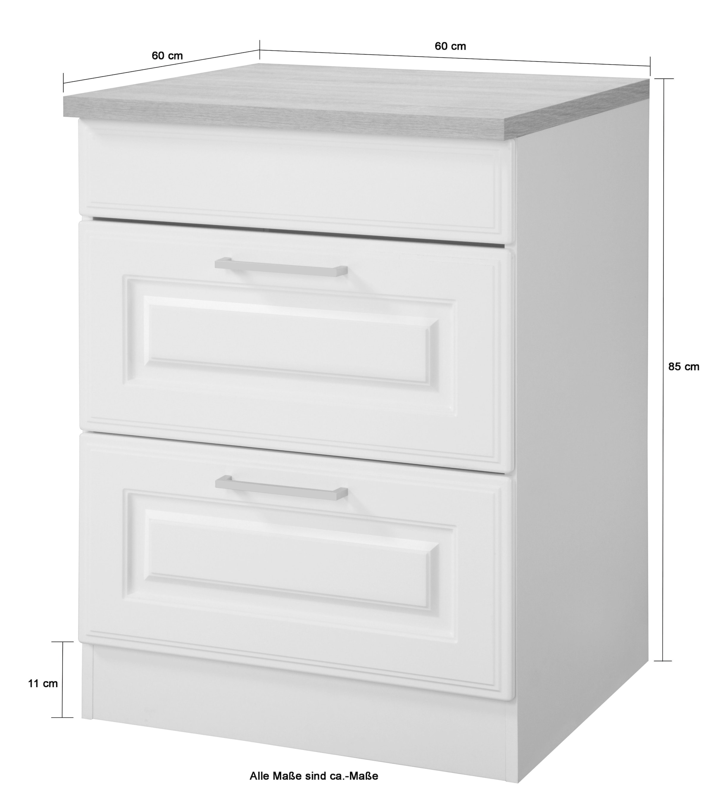 KOCHSTATION Armoire d'encastrement pour table de cuisson »KS-Stockholm« façades MDF de haute qualité