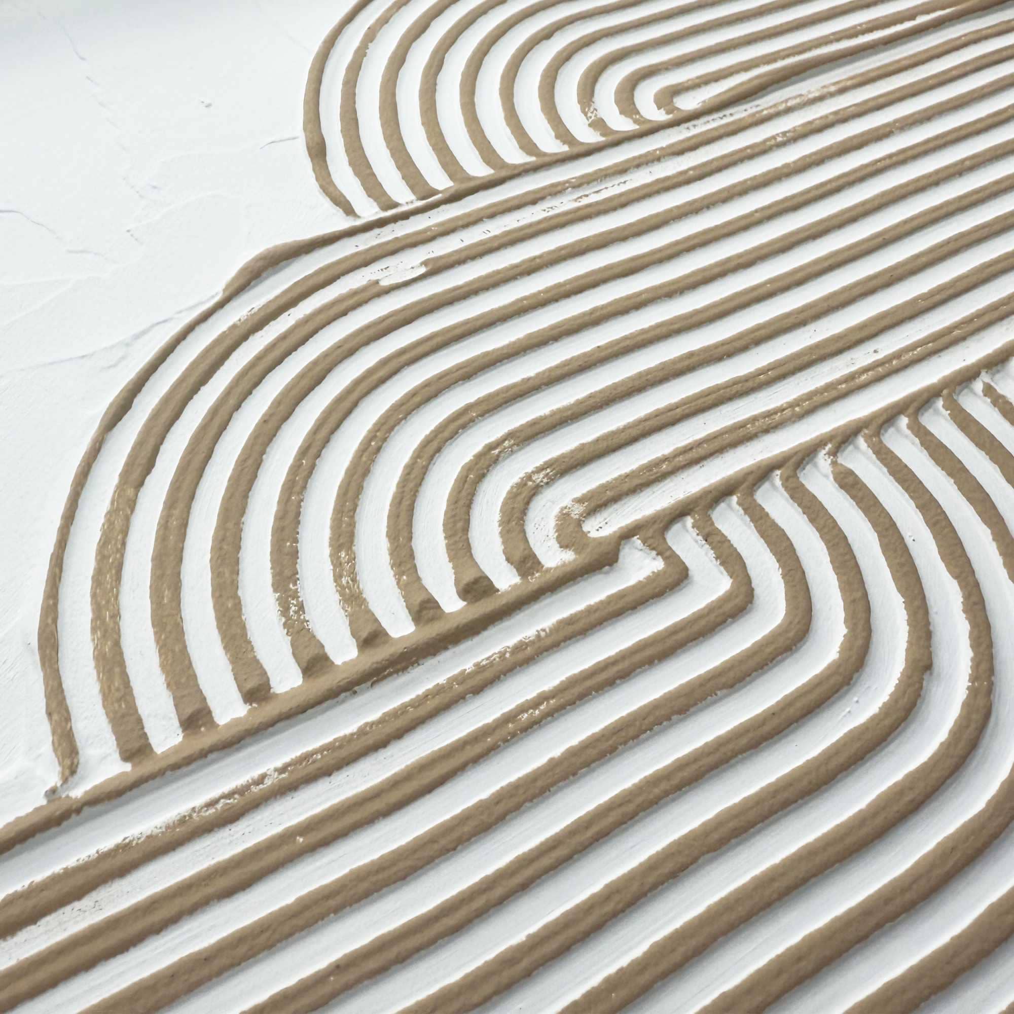 Reinders! Fresque murale »Schleife« Wohnzimmer - Beige - MDF - Abstrakt - 30x40 cm