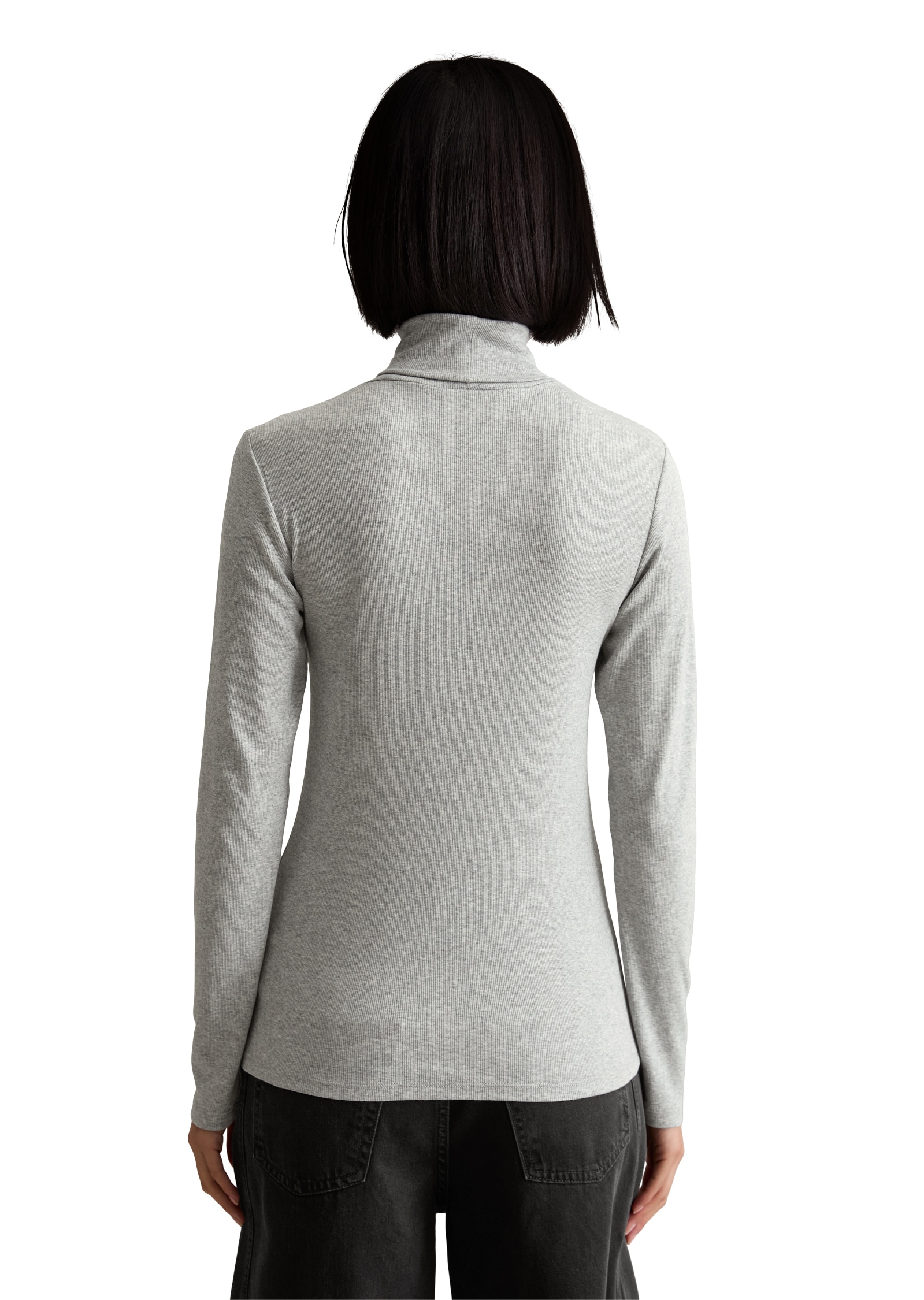 Marc O'Polo DENIM T-shirt à col roulé »slim fit aus Rippjersey«