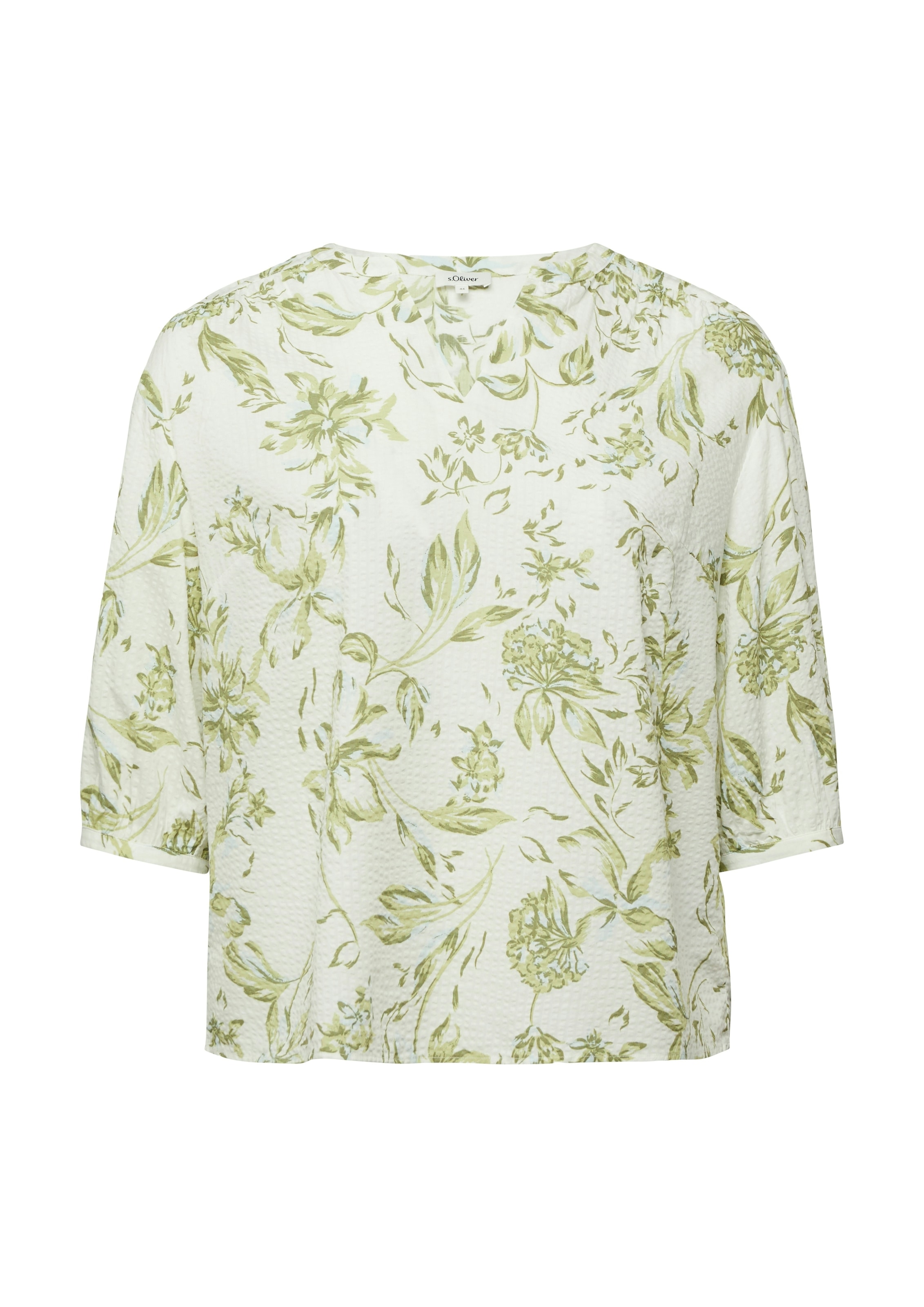 s.Oliver CURVE Blouse à enfiler manches 3/4 en viscose / grandes tailles