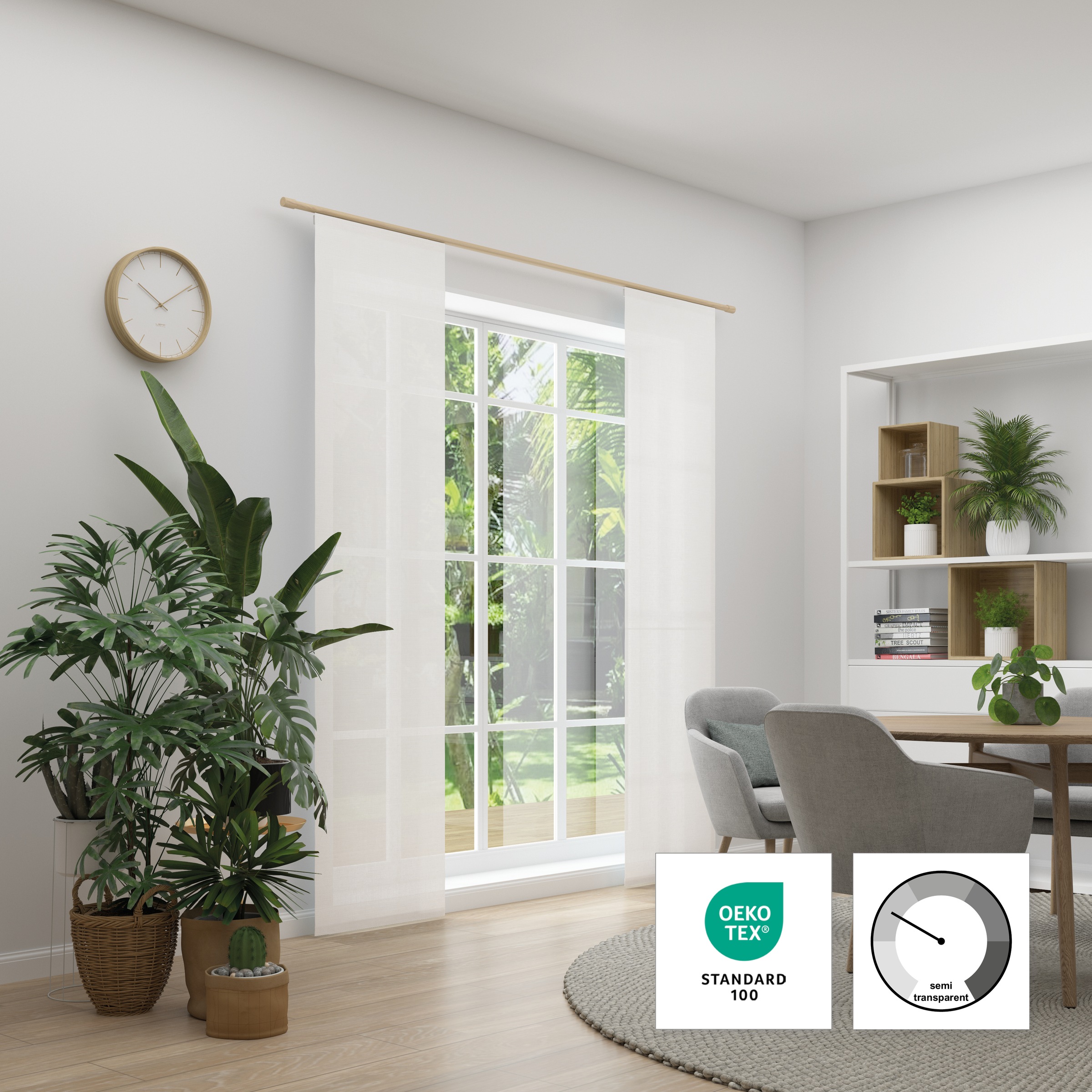 Neutex for you! Schiebegardine »Biella« Paneelwagen 1 Stk. tlg. HxB: 245x60