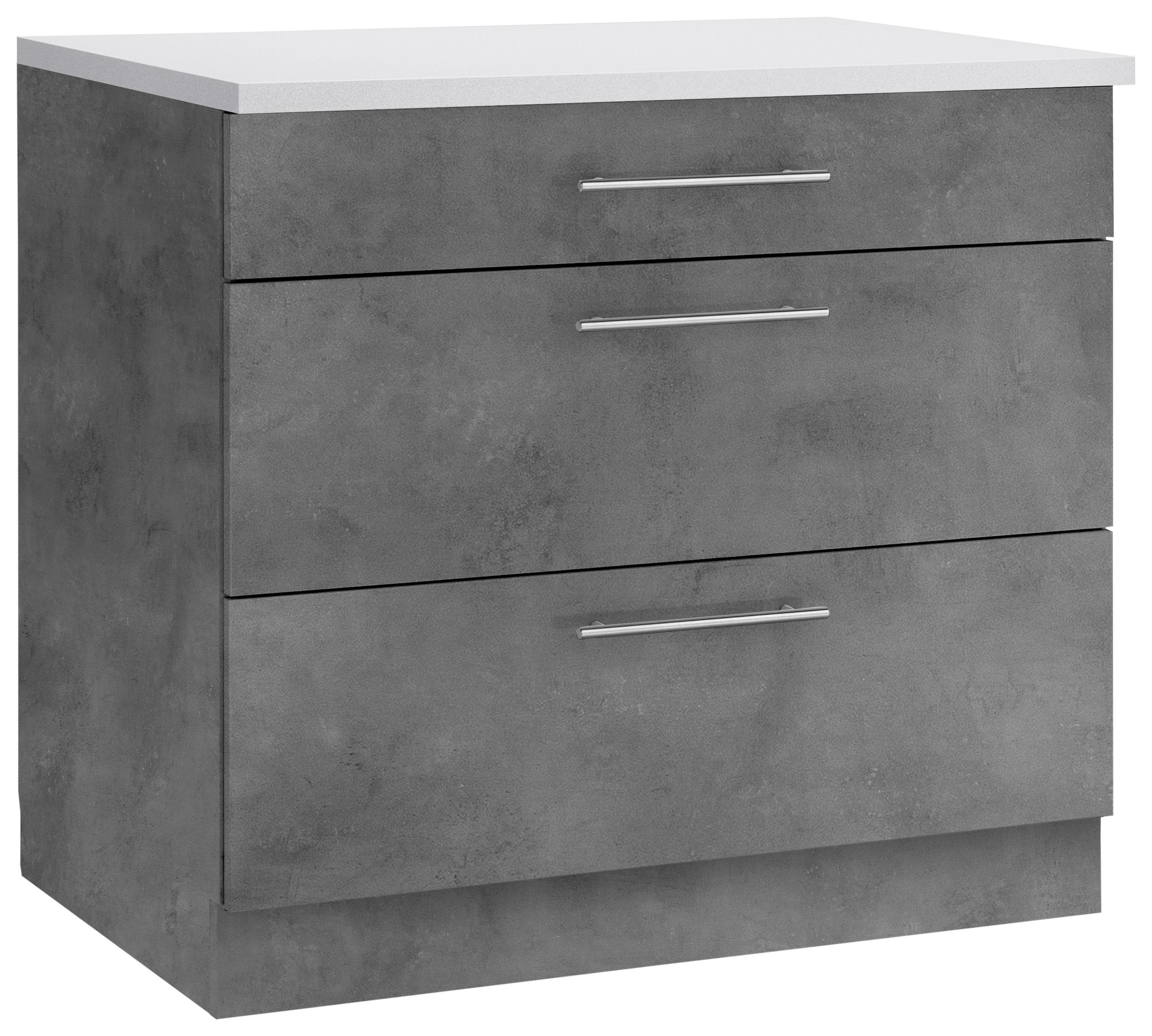 wiho Küchen Unterschrank »Cali« 90 cm breit, mit 2 grossen Auszügen