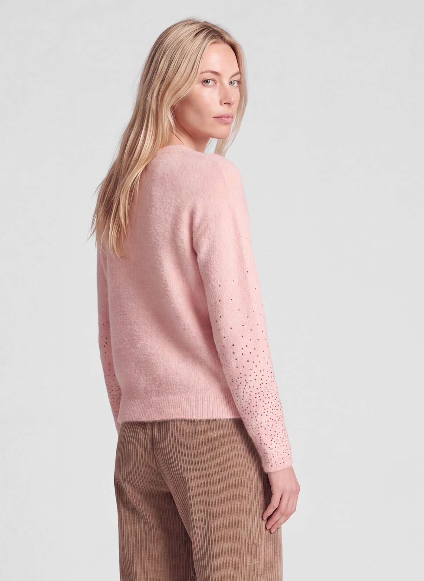 Rabe Pull en tricot mit Glitzersteinen / Woll-Anteil
