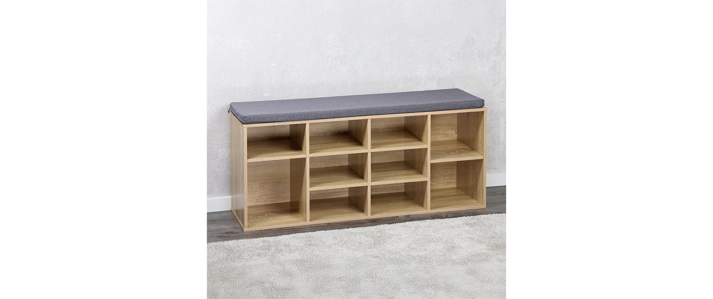 KESPER® Schuhschrank »mit Sitzkissen Holz natur 103.5 x 46171 x 48 cm«