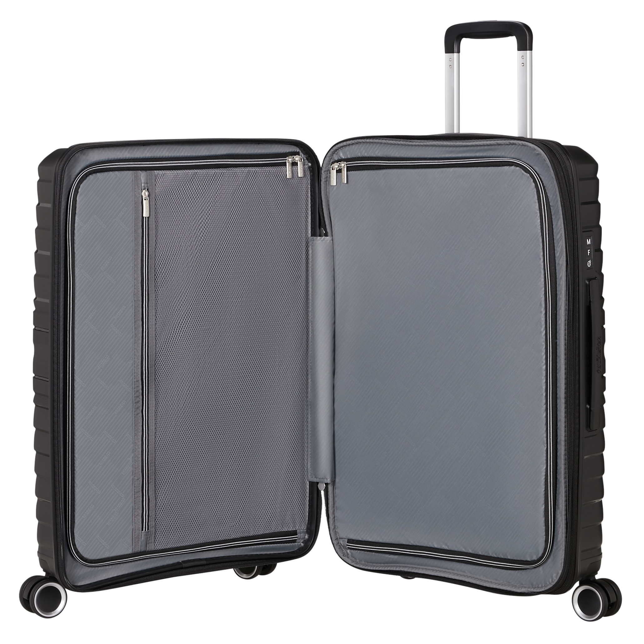 American Tourister® Trolley à coque dure »FLYTWIST, verschiedene Grössen und Farben« 63 litre 4 Rollen valise rigide personnalisable avec extension de volume