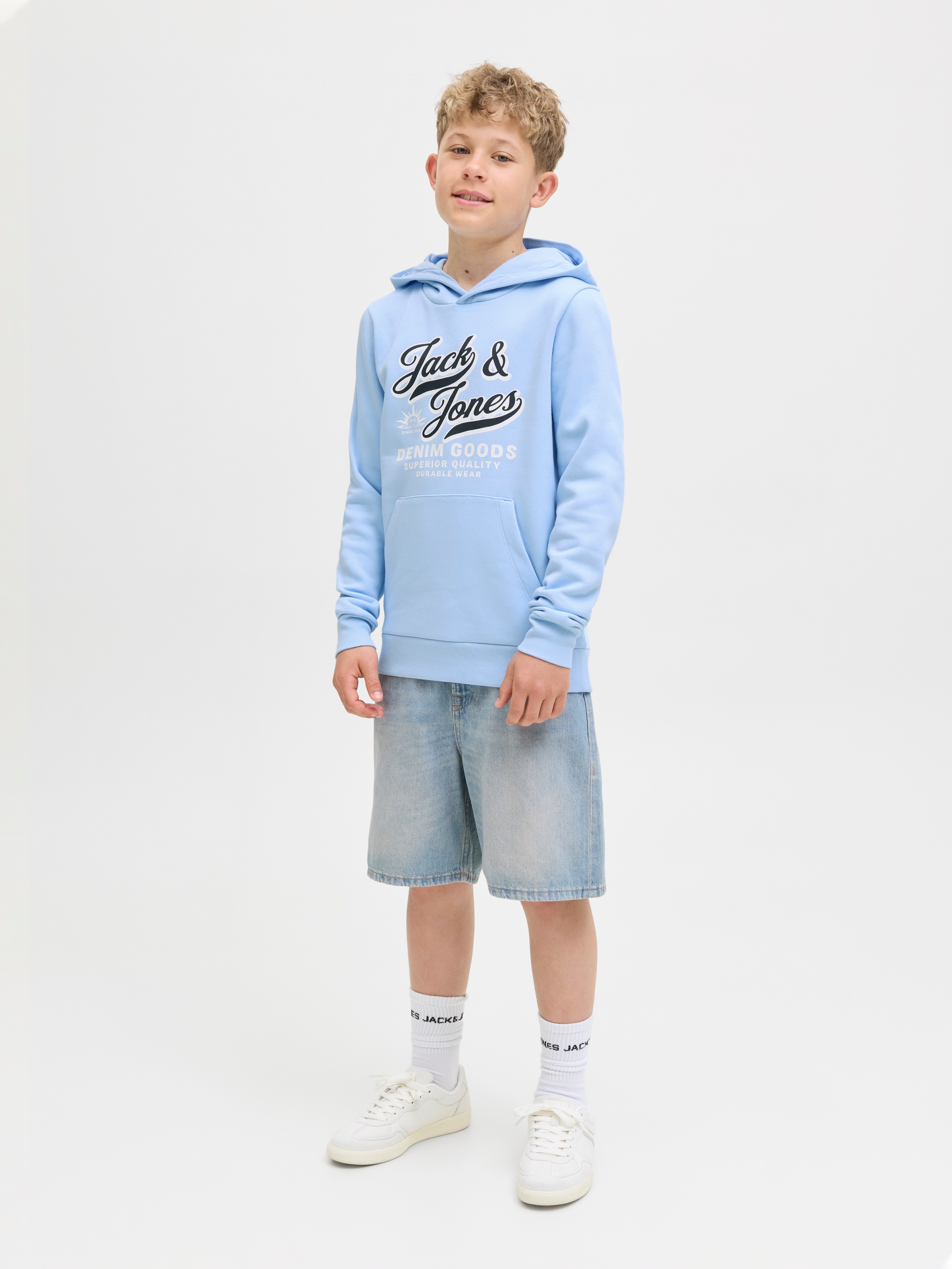 Jack & Jones Junior Kapuzensweatshirt »JJELOGO SWEAT HOOD 2 COL AW25 NOOS JNR«

