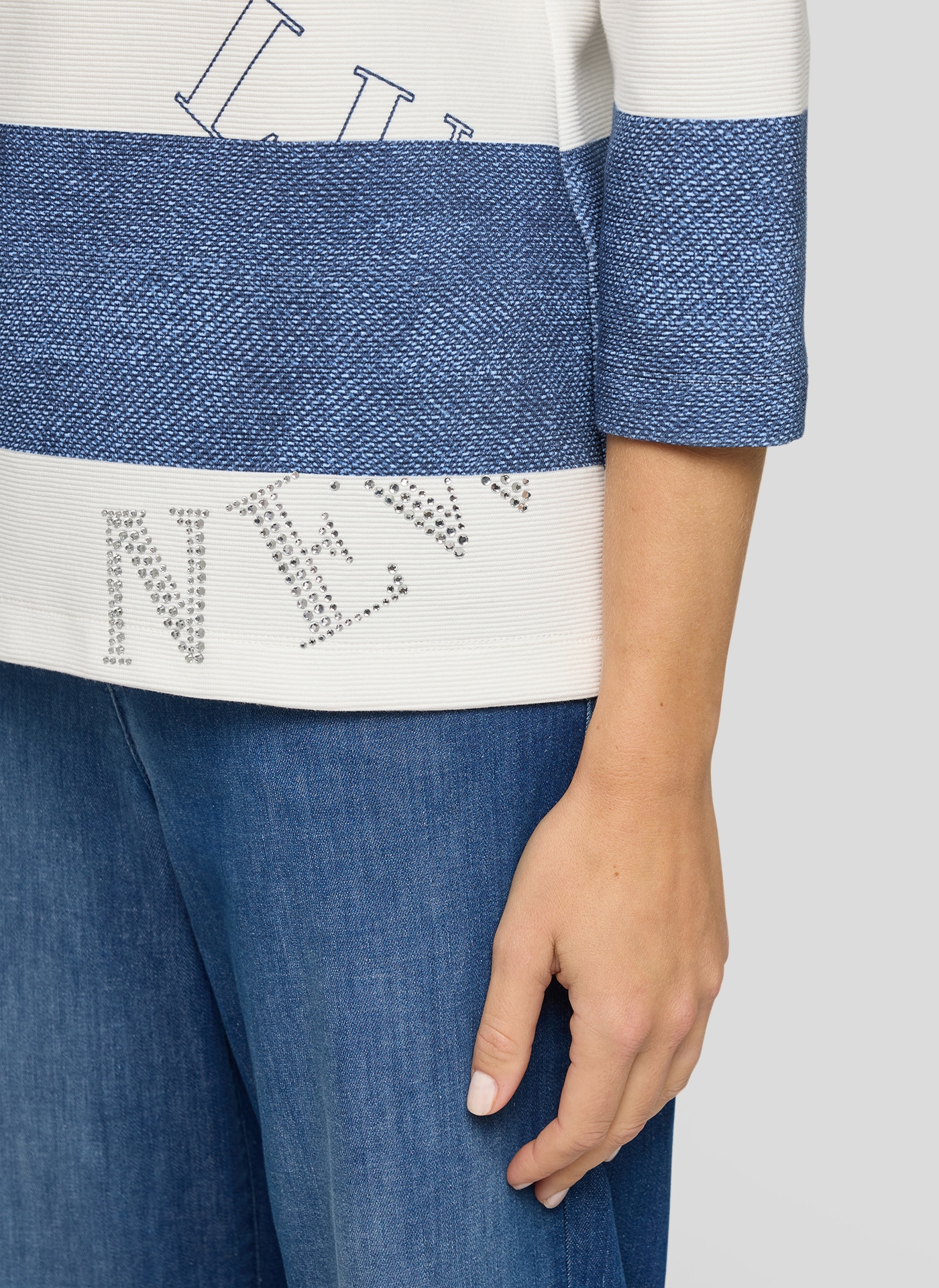 Rabe 3/4-Arm-Shirt mit All-Over Schriftzügen