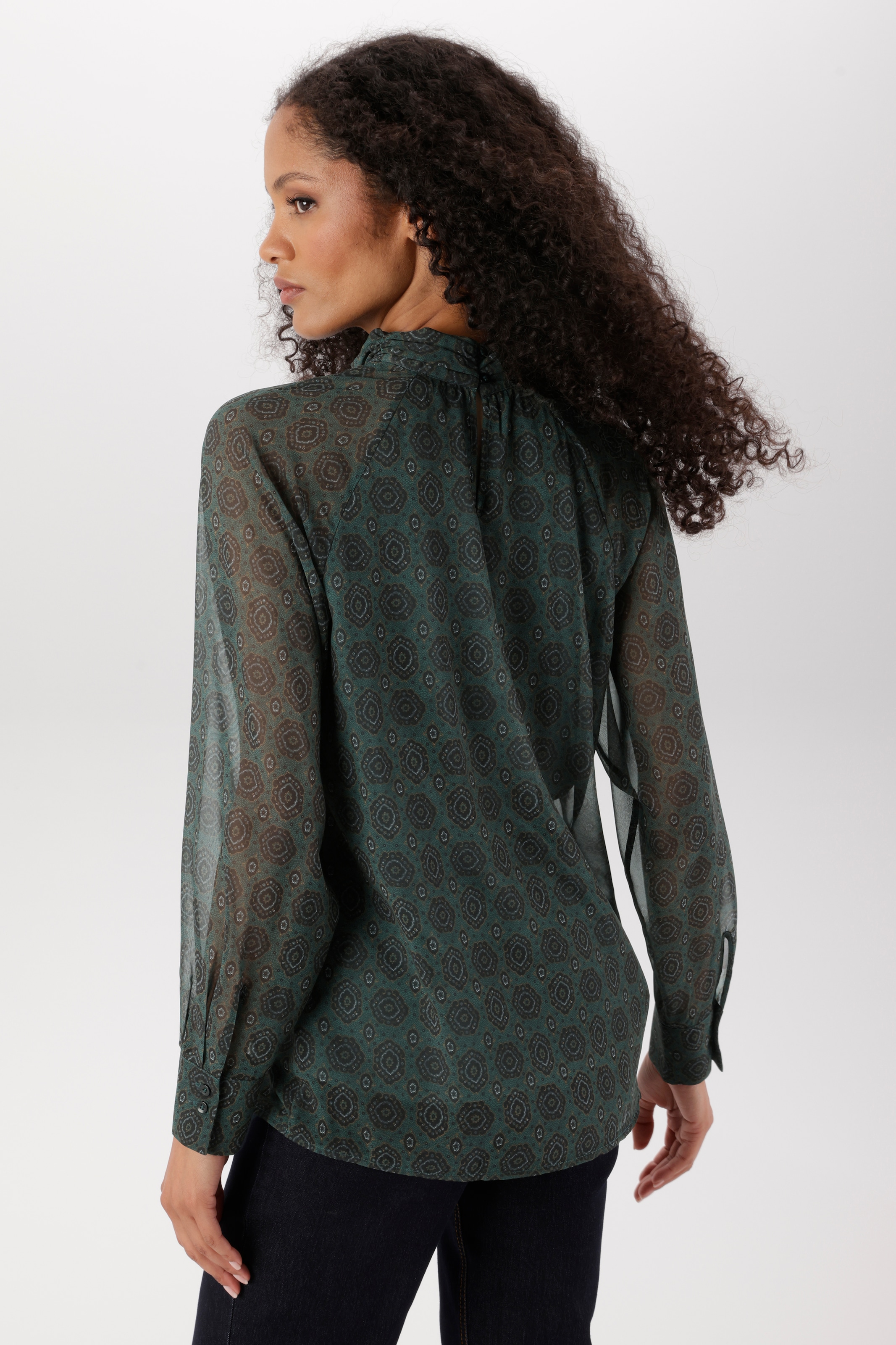 Aniston SELECTED Chiffonbluse hinten im Nacken mit zwei Knöpfen zu schliessen - NEUE KOLLEKTION