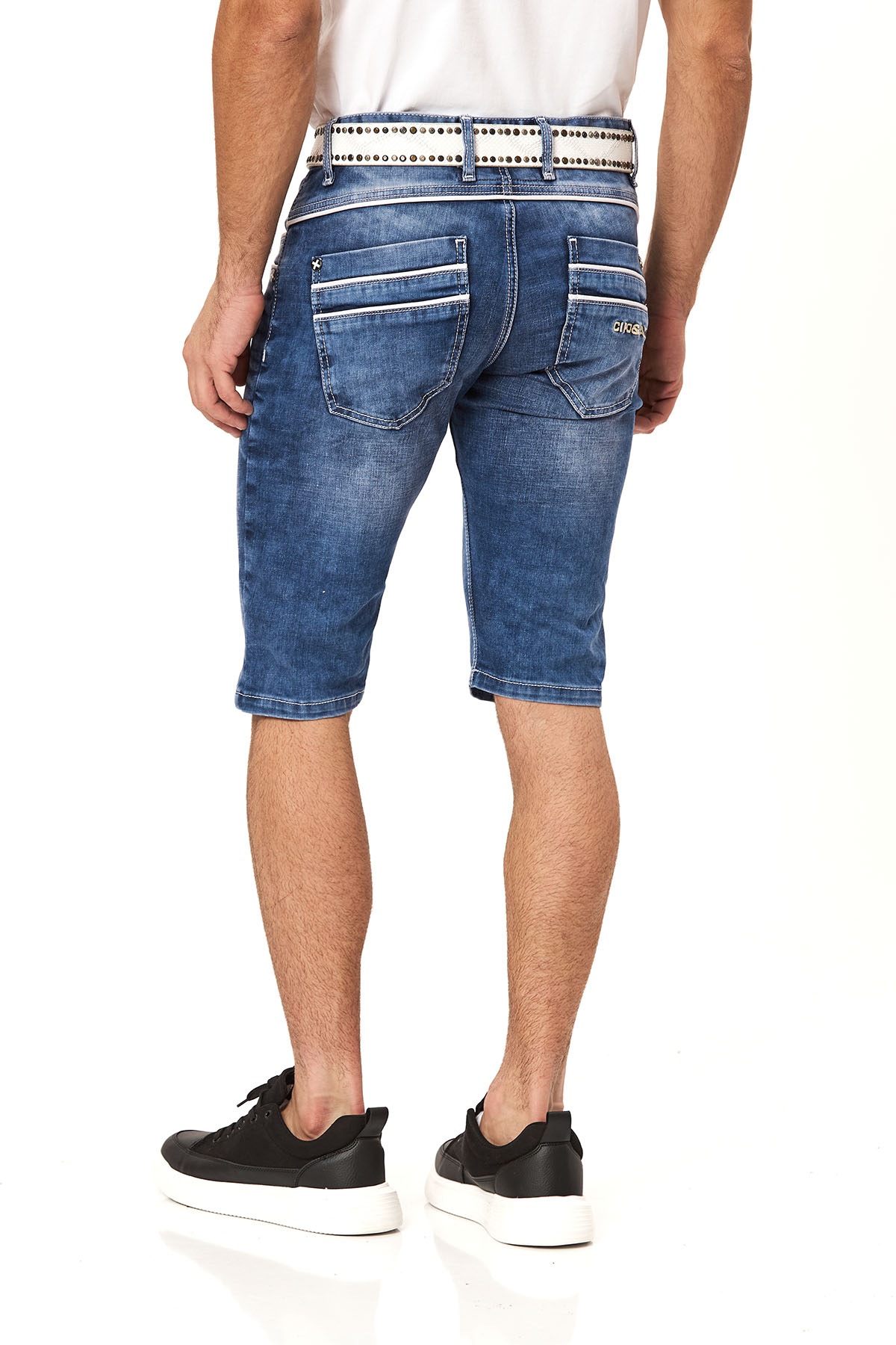 Cipo & Baxx Bermuda en jean Baumwolle, regular fit