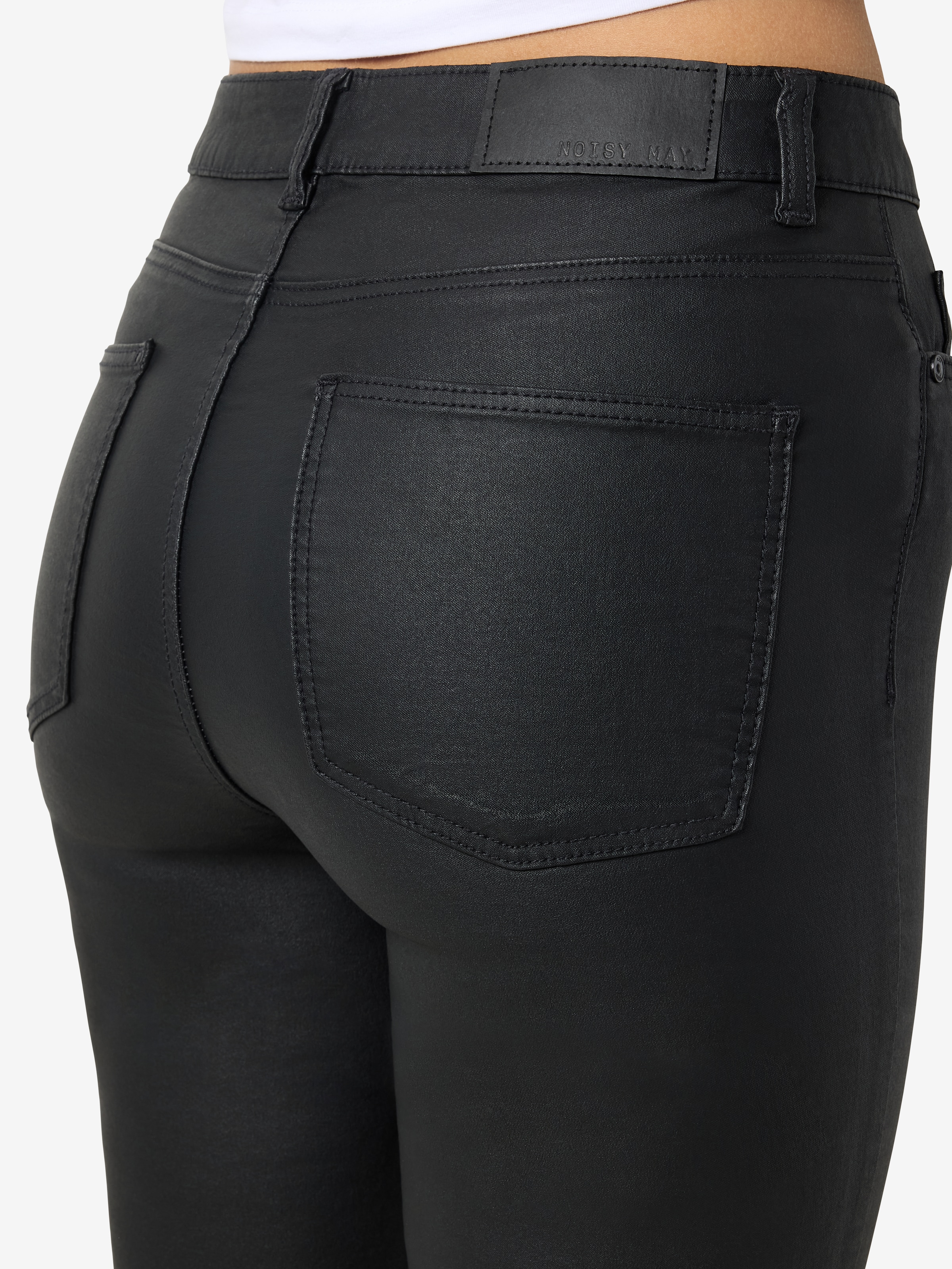 Noisy may Pantalon imitation cuir »NMSALLIE HW FLARE COATED PANTS NOOS«