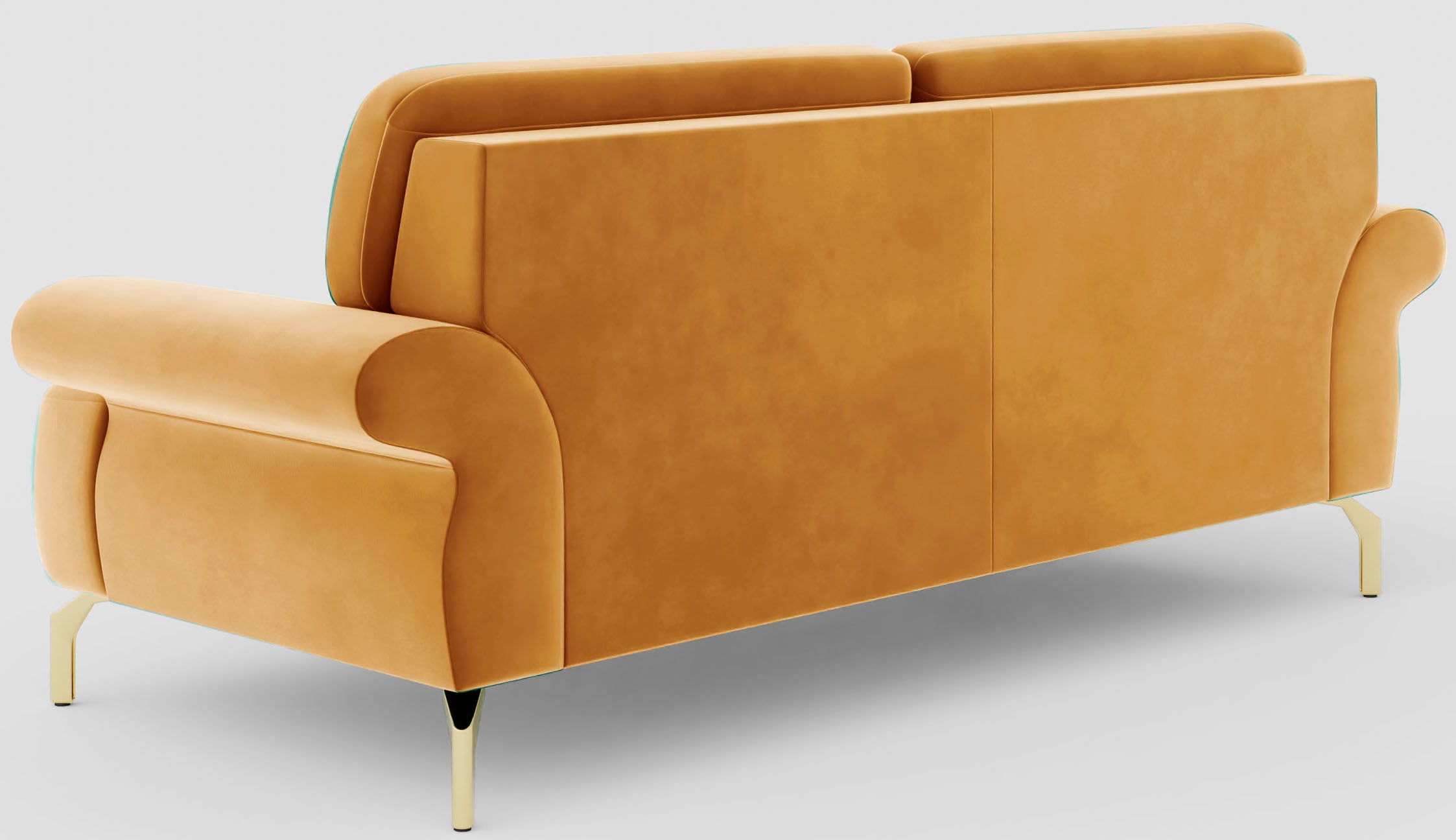 sit&more 2,5-places »Orient 1« inkl. 2 Zierkissen mit Strass-Stein, goldfarbene Metallfüsse