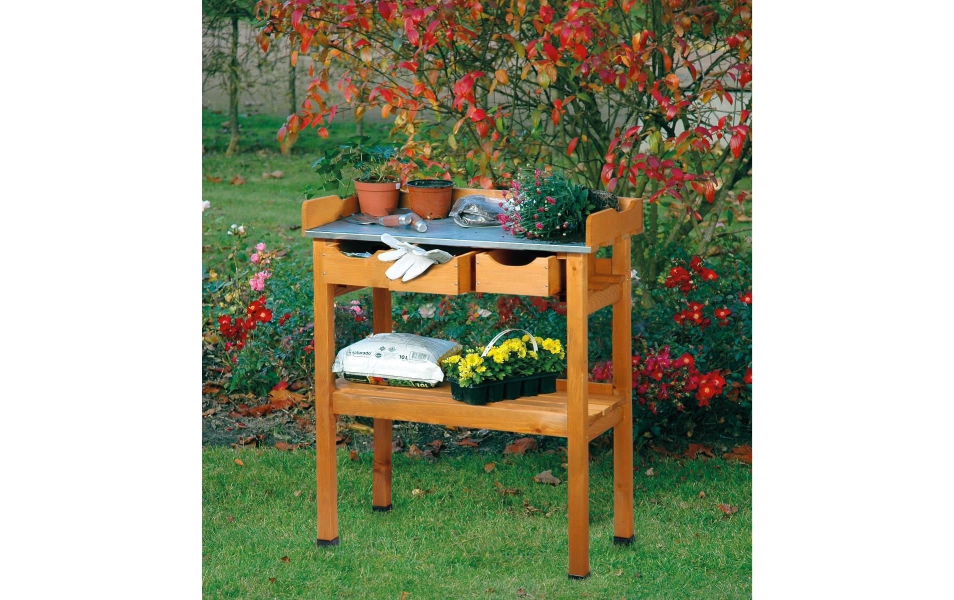 dobar Table de plantation »aus Holz mit 3 Schubladen«