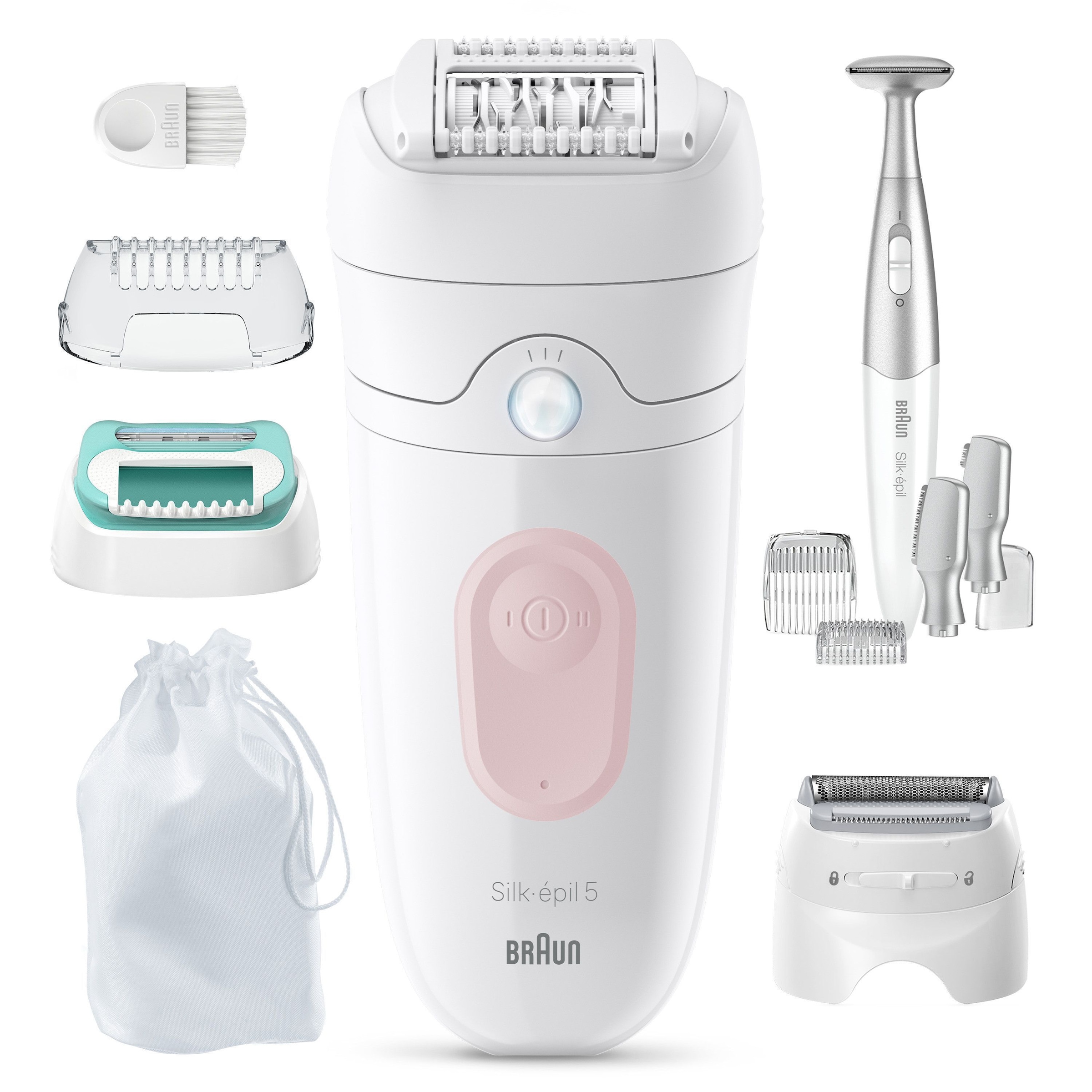 Braun Épilateur »Silk-épil 5 SE5-251 (Modell 2026) 5-060 (Modell 2025)« avec tête de rasage, tête de tondeuse et têtes peeling