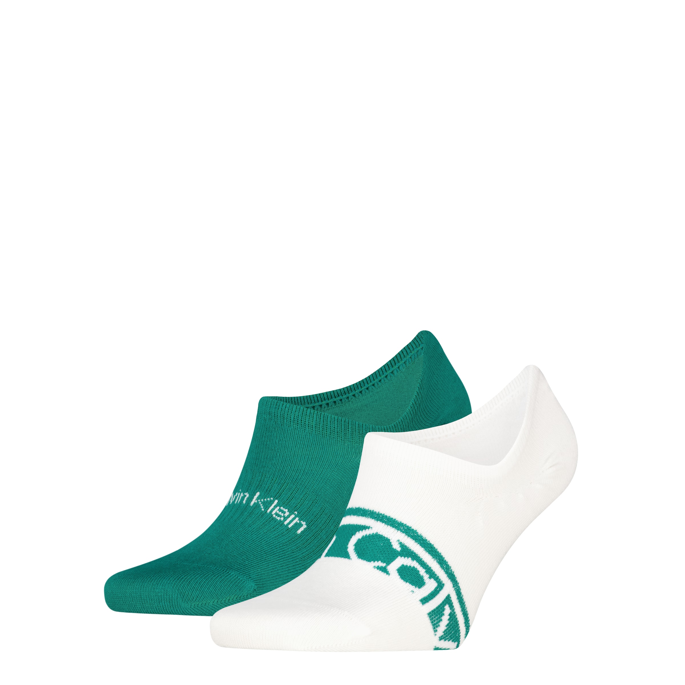 Calvin Klein Füsslinge »CK MEN FOOTIE HC LOGO STRIPE« 2 Paar,  Antirutsch Noppen im Fersenbereich, Cotton-Mix, elastisch