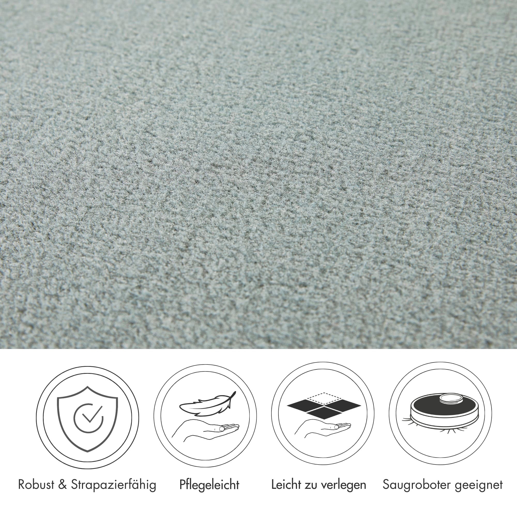 Andiamo Teppichboden »Kira, Velours, Made in Belgium« rechteckig 8 mm Höhe Uni Farben, Breite 400 cm, strapazierfähig, pflegeleicht, Wohnzimmer