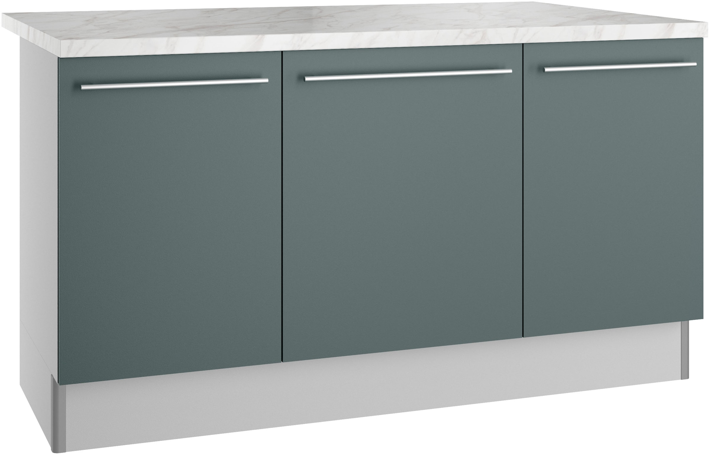 KOCHSTATION Ilot de cuisine »KS-Bern2« Stellmasse 161 x 96,5 cm, mit durchgehender Arbeitsplatte als Theke