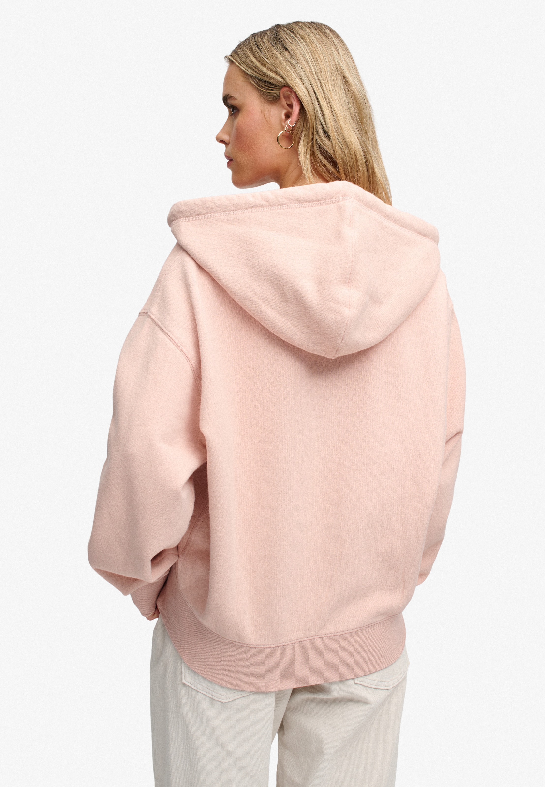 Superdry Sweat à capuche »LUXE CASUAL ZIPHOOD« mélange coton, coupe décontractée