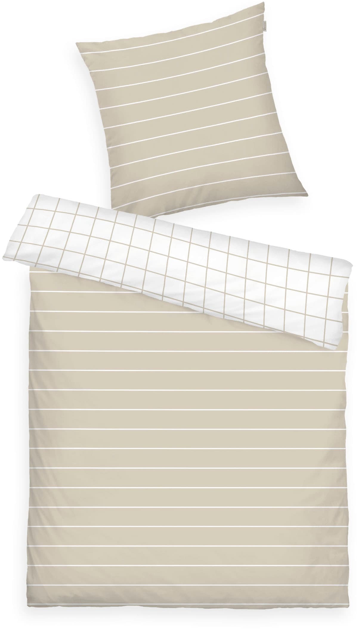 TOM TAILOR HOME Bettwäsche »CHECK AND STRIPES in Gr. 135x200cm oder 155x220cm« 2 Stk. new bedroom, gewebtes Label