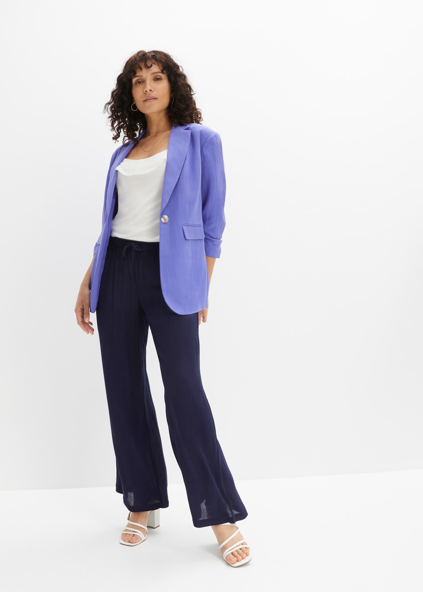 bonprix Pantalon marlène »Marlenehose aus fliessender Viskose«  aus Viskose, lockere Passform, mit Bindeband, lässiger Stil