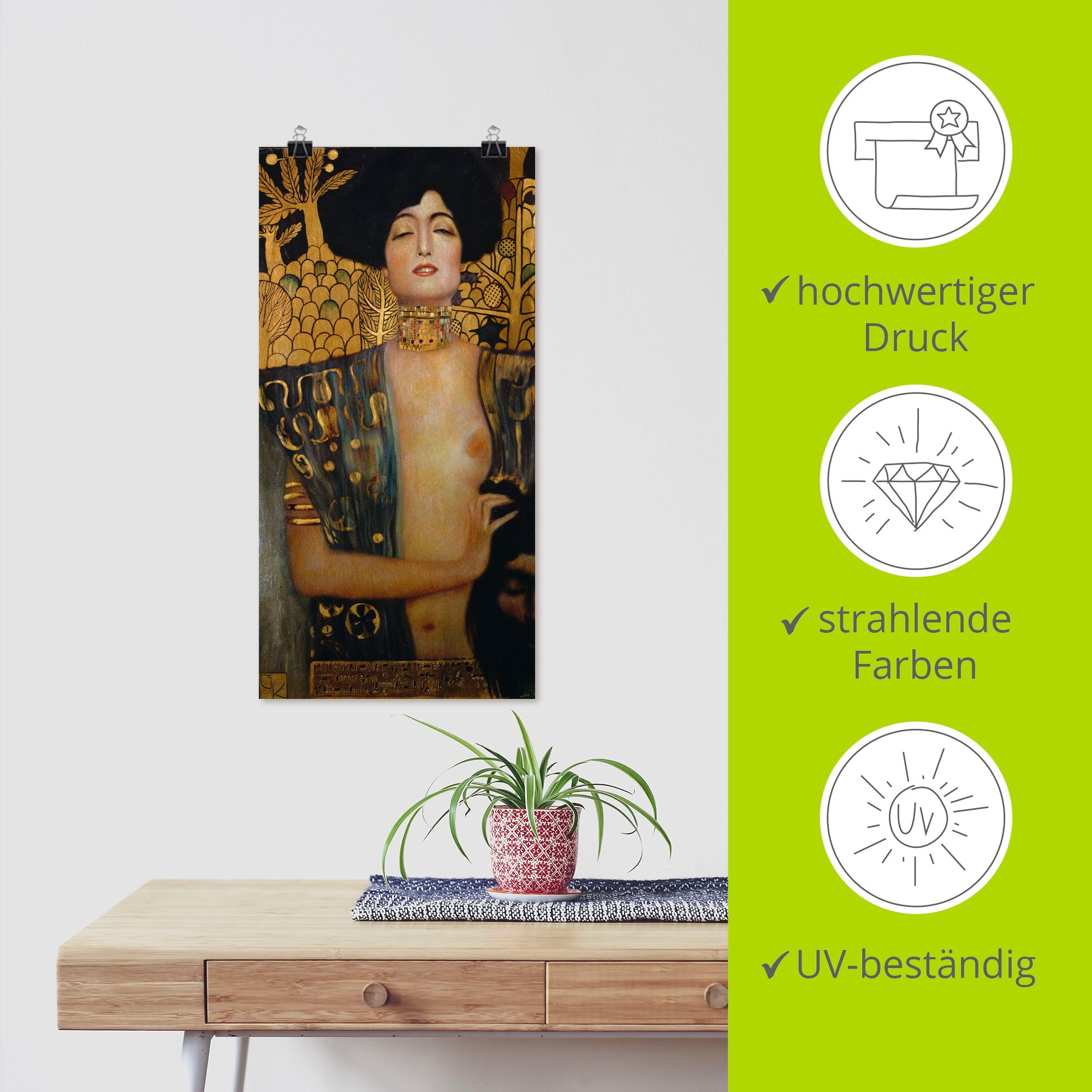 Artland Poster »Judith I., 1901« Frau 1 Stk. tlg. ohne Rahmen