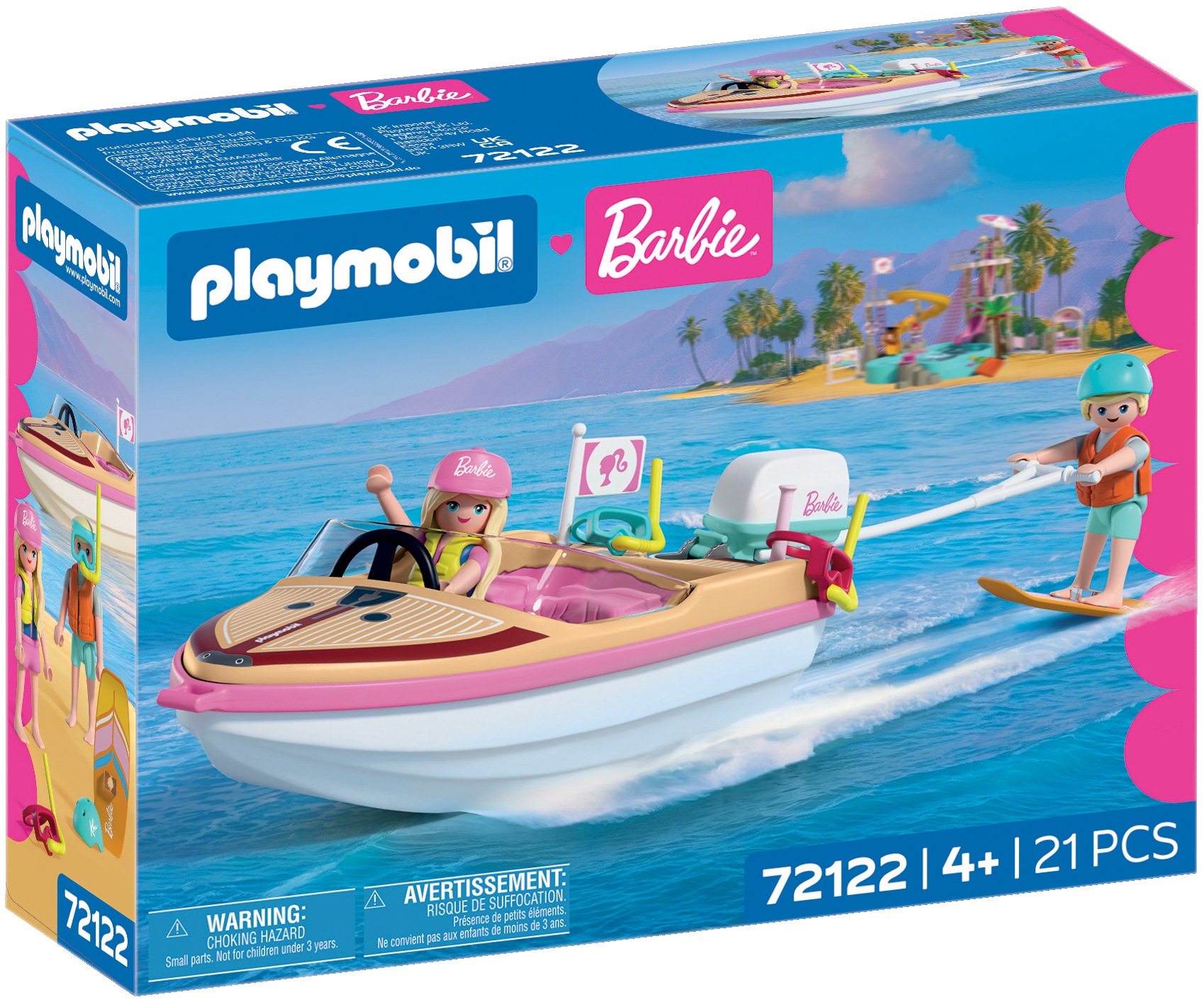 Playmobil® Konstruktions-Spielset »PLAYMOBIL x Barbie™ Abenteuerboot (72122), Barbie™« Made in Europe