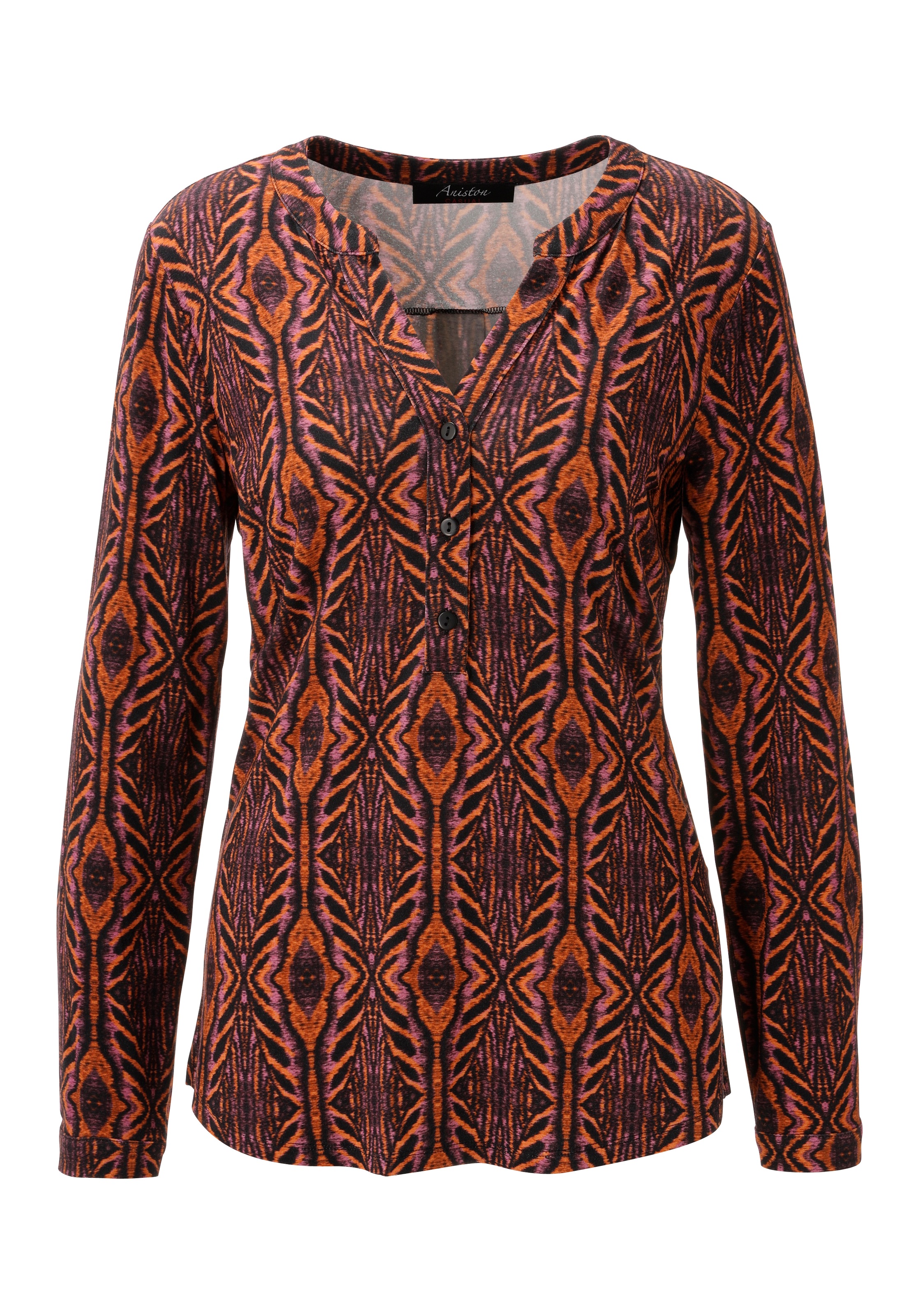 Aniston CASUAL Schlupfbluse mit farbenfrohen, grafischen Druck - NEUE KOLLEKTION