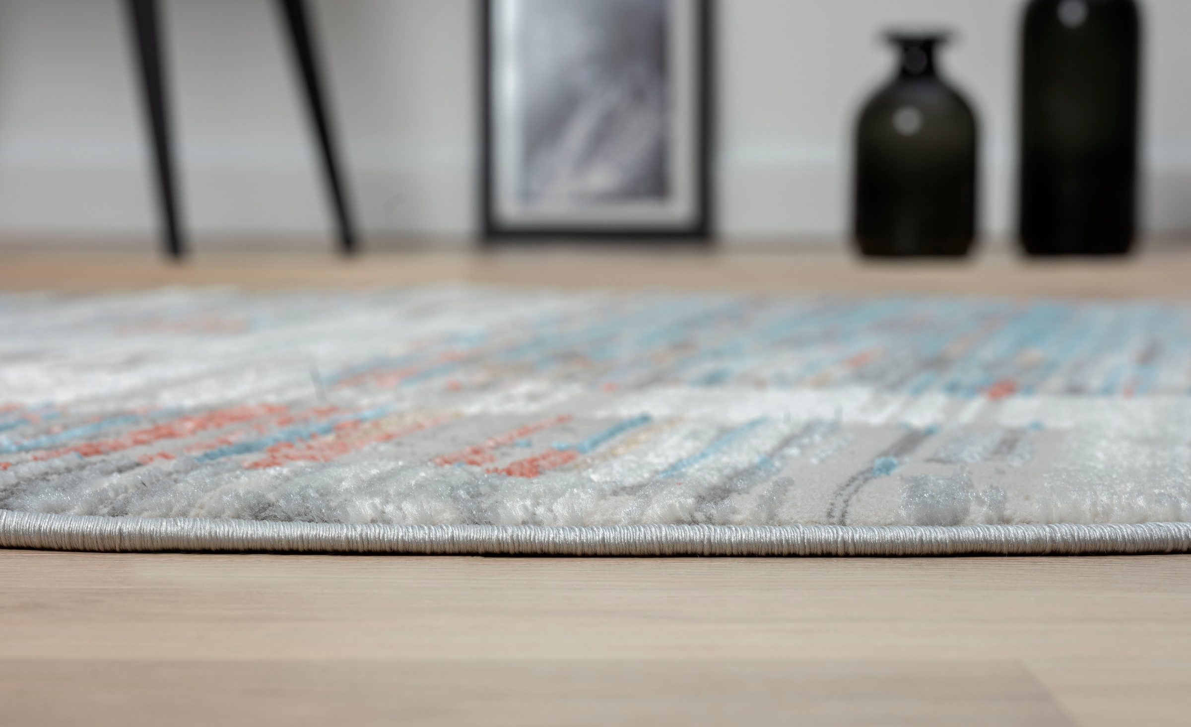 GOODproduct Teppich »Ziven« rund 8 mm Höhe Kurzflor, modernes Design, pflegeleicht, Wohnzimmer