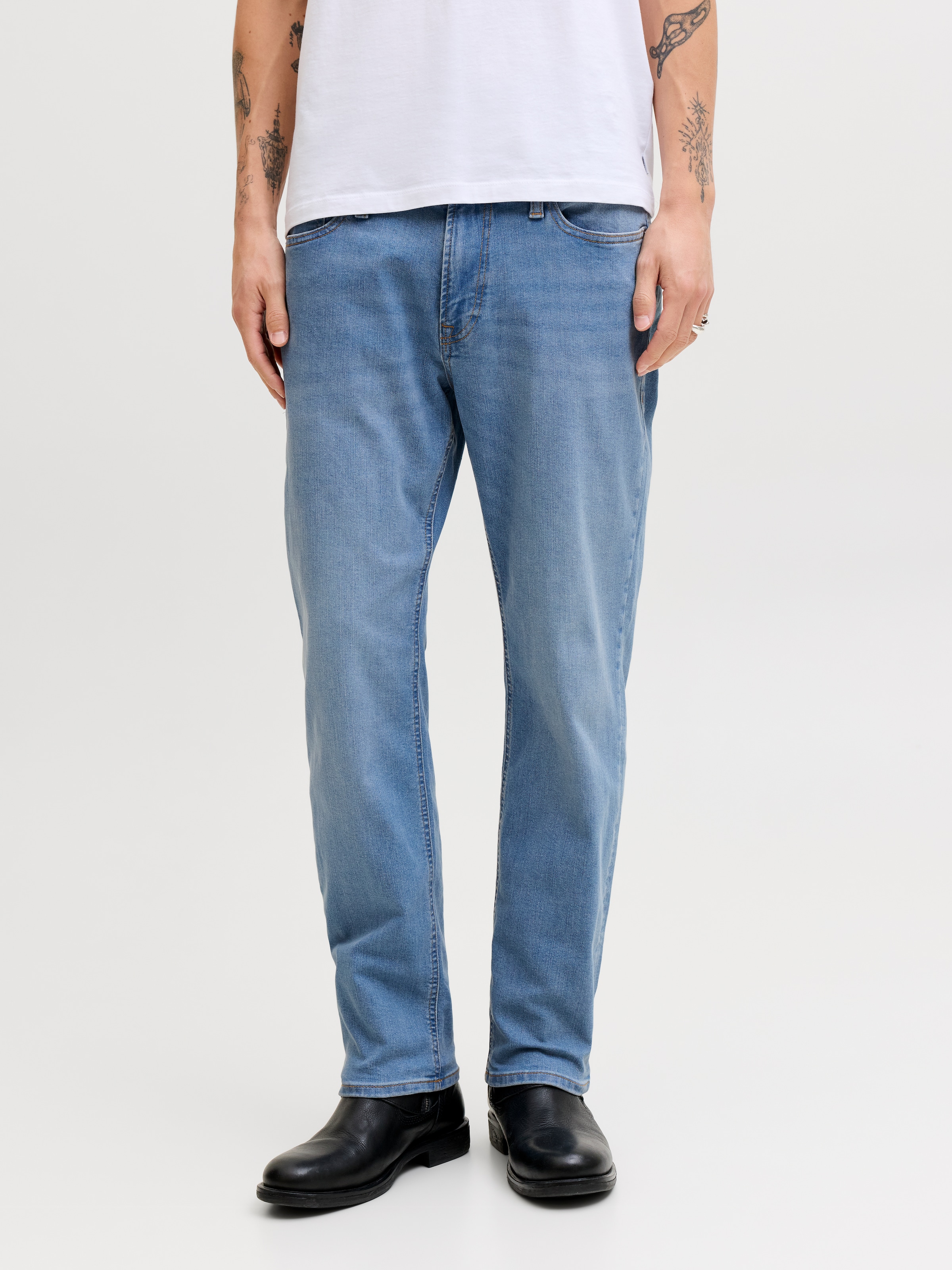 Jack & Jones Straight-Jeans »JJICLARK JJORIGINAL SQ 2« Baumwollmischung, straight fit