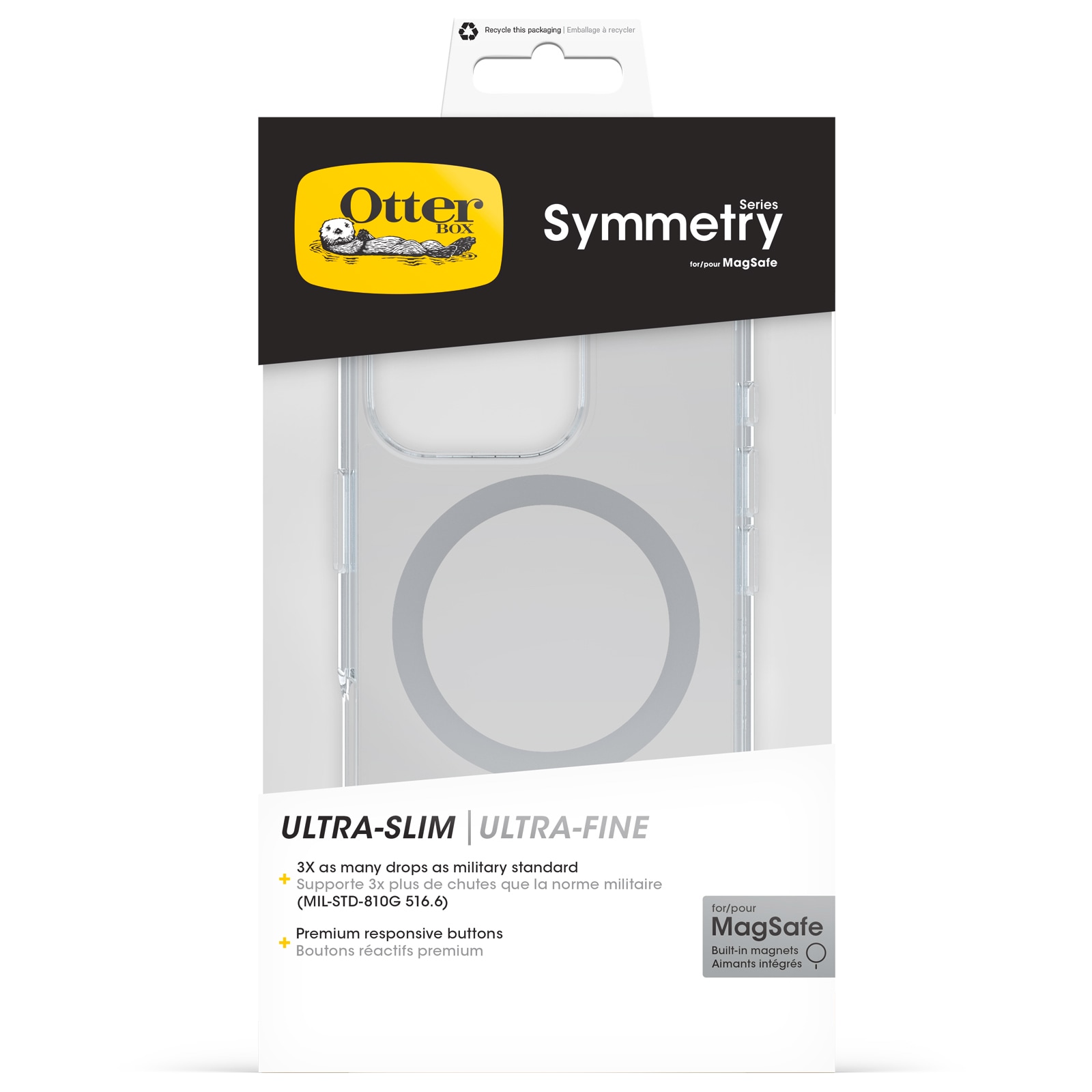 Otterbox Housse pour téléphone portable »Symmetry mit MagSafe für Apple iPhone 16 Pro« Backcover, Schutzhülle, Handyschutzhülle, Case, Schutzcase, stossfest
