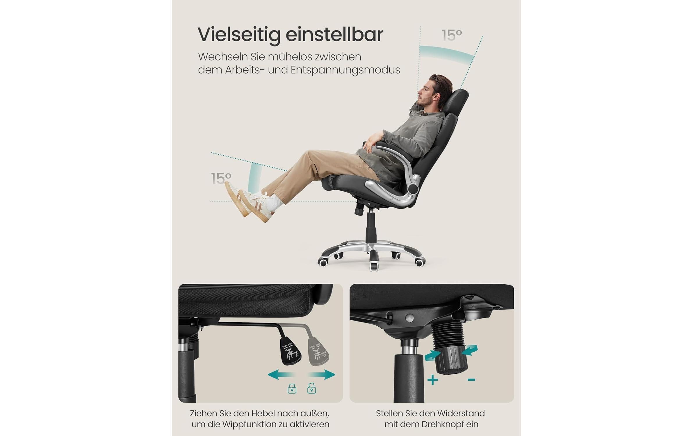 SONGMICS Chaise de bureau »mit Armlehnen« ()