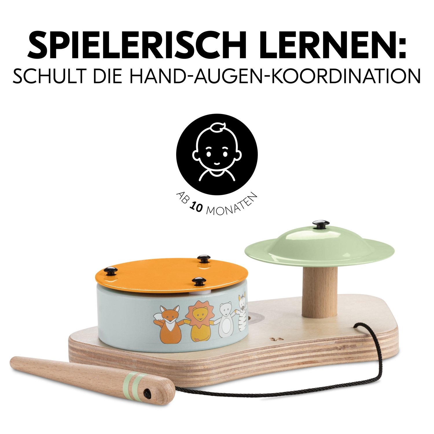 Hauck Jouet instrument de musique »Play Drums S, hauck Animals« für Hauck Play Tray; FSC® - schützt Wald
