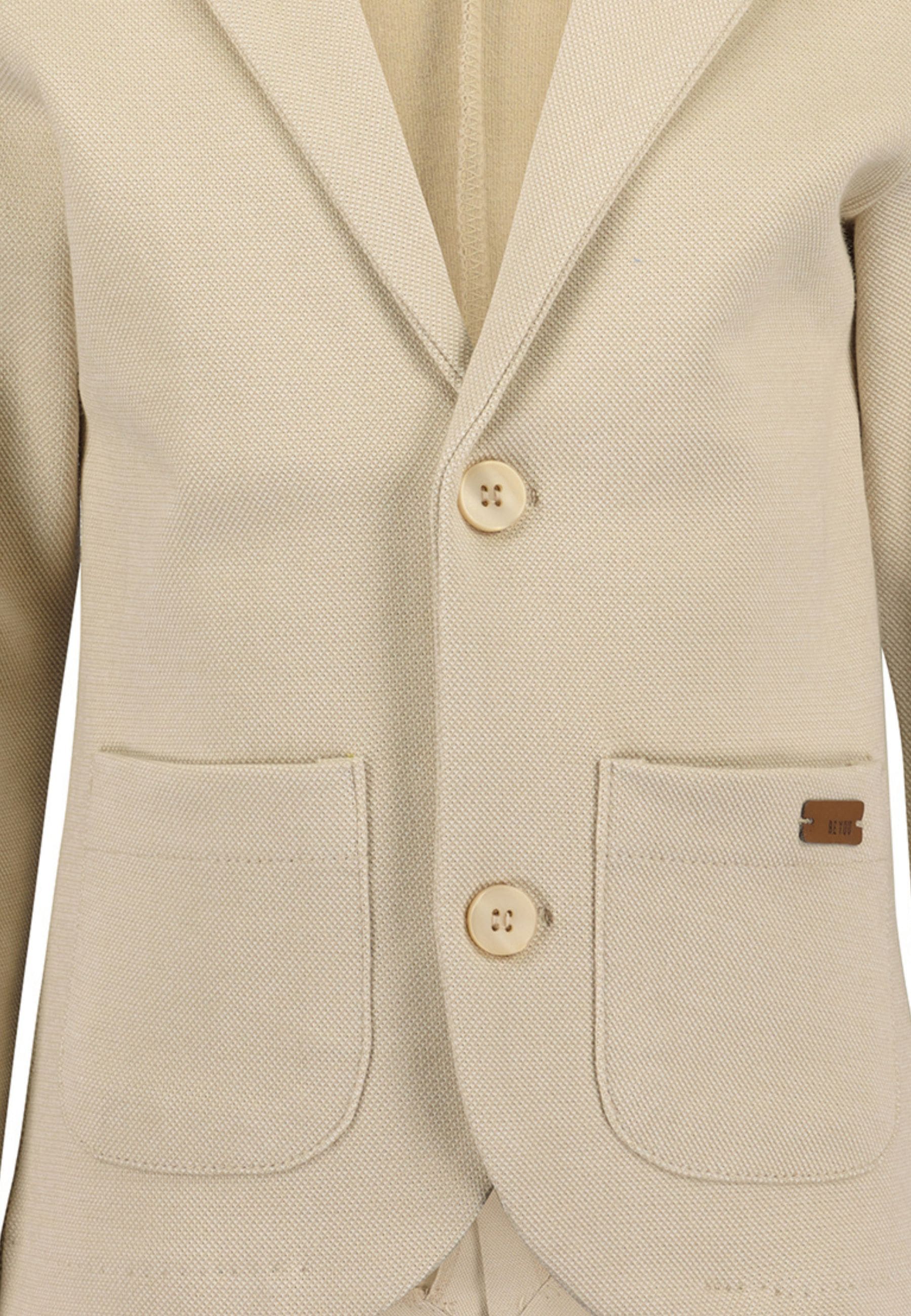 Blue Seven Sweatjacke Sweatblazer, Einreiher mit Reversekragen