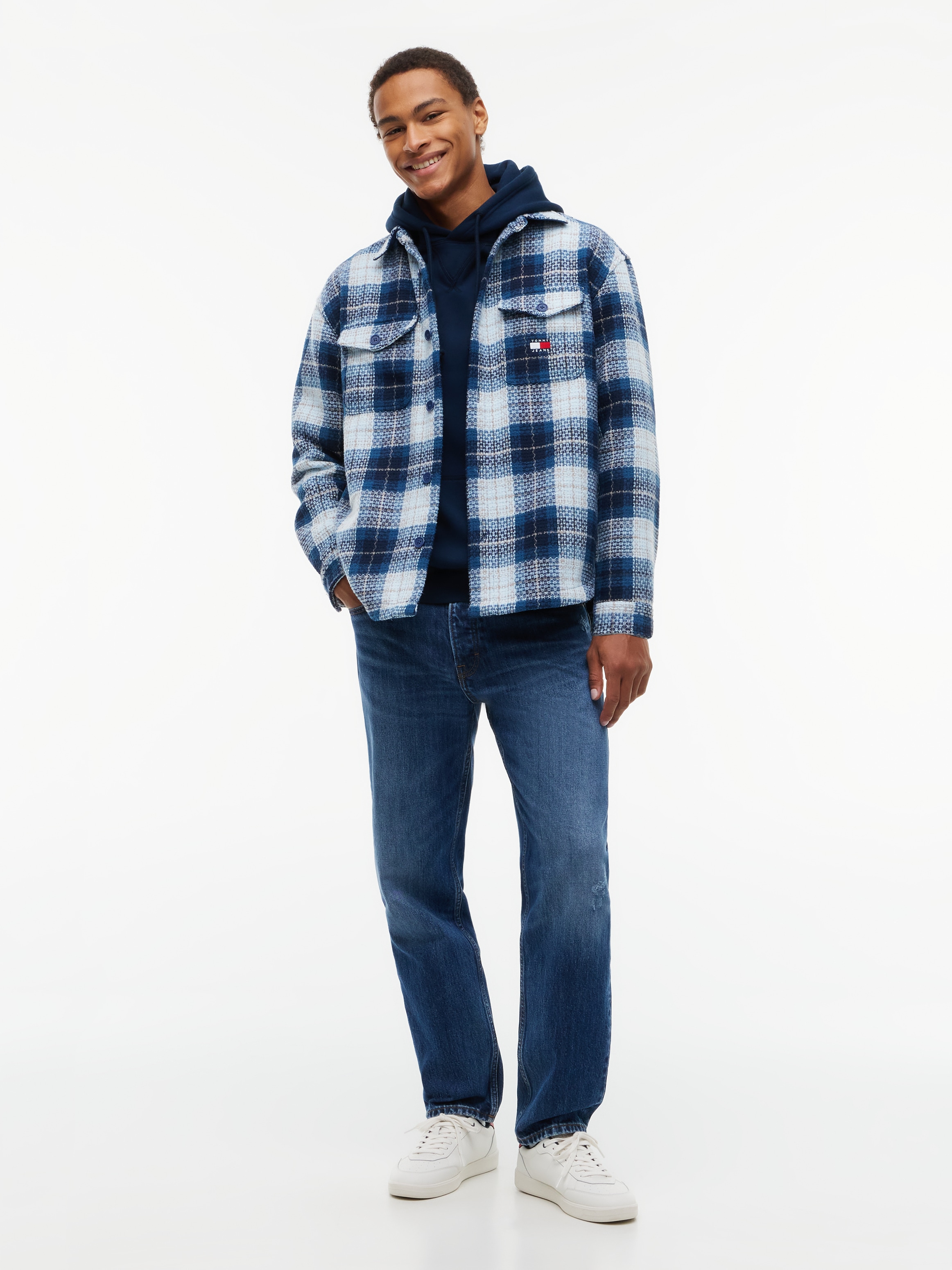 Tommy Jeans Hemdjacke »CHECK OVERSHIRT« ohne Kapuze Regular fit mit Karomuster