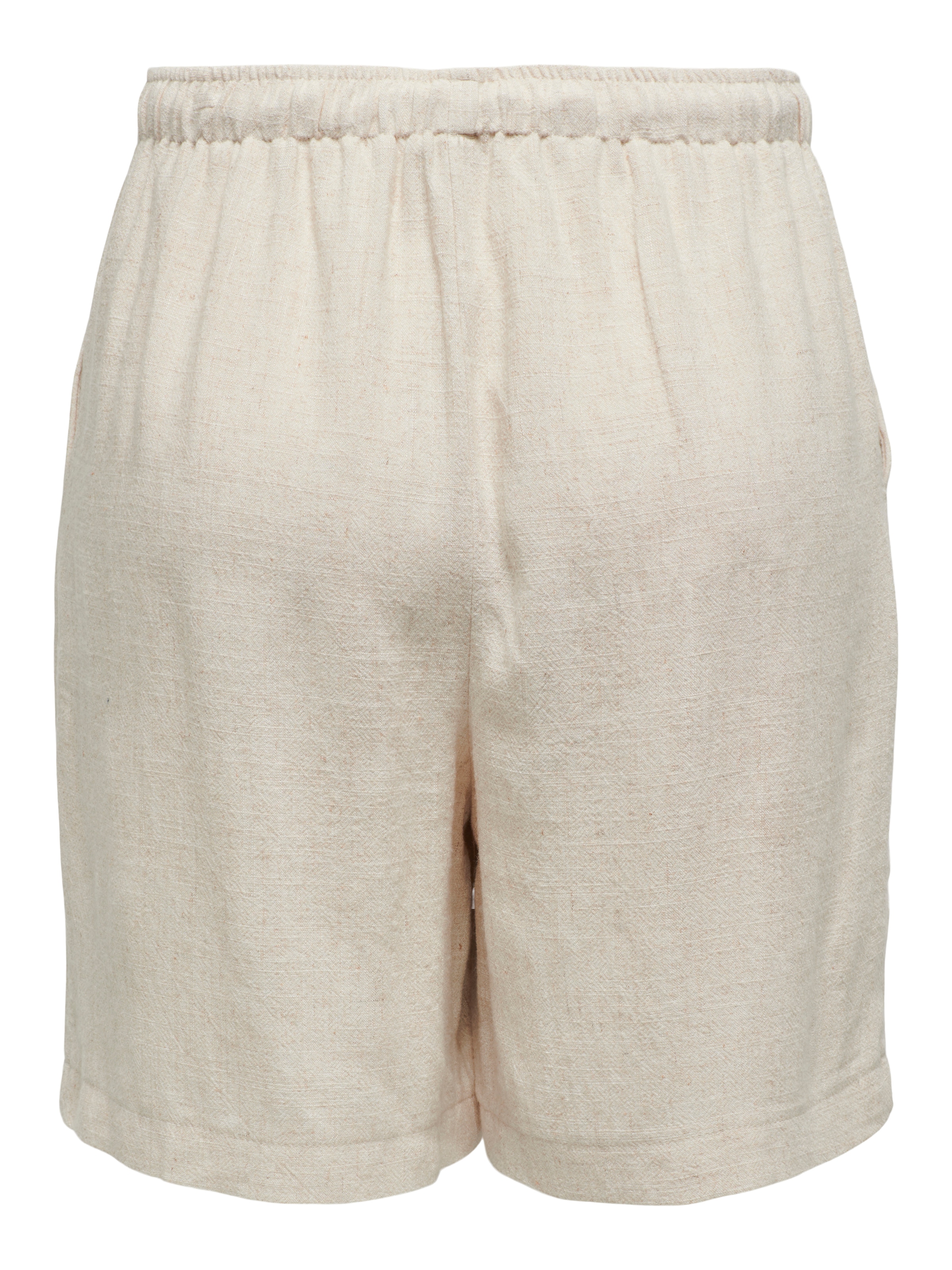 ONLY Short »ONLSIESTA MW PULL-UP LIN BL SHORTS NOOS«  loose fit, Jersey, Viskosemischung, elastischer Bund, unifarben