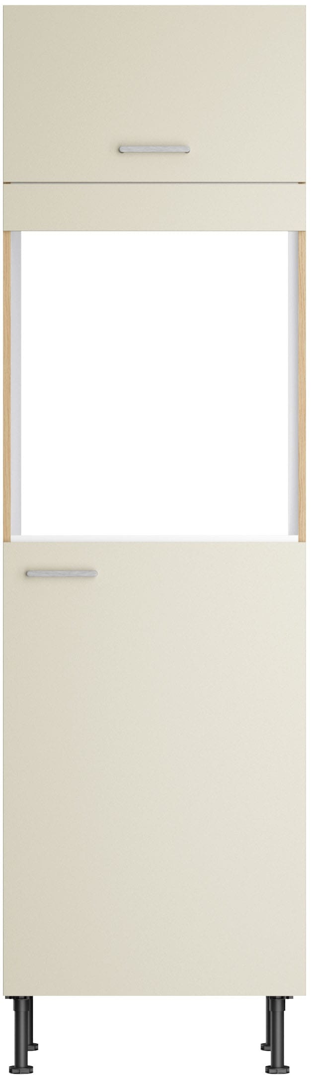 KOCHSTATION Backofen/Kühlumbauschrank »KS-Lucy« Breite 60 cm, mit 1 Tür, 1 Klappe, Soft-Close, höhenverstellbare Füsse