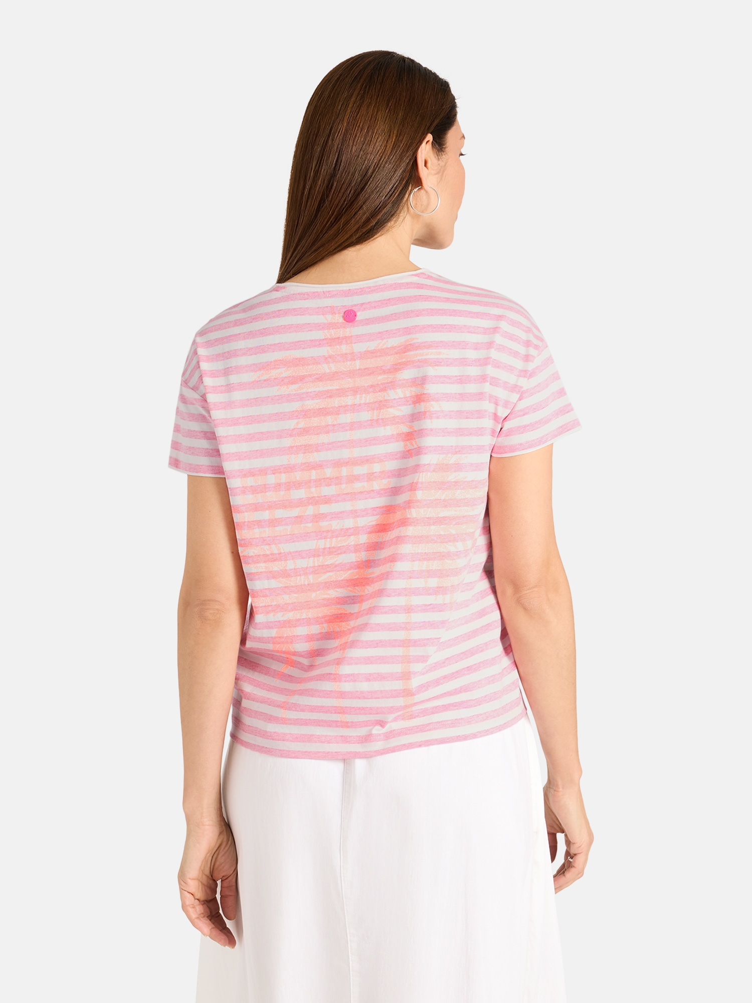 Lieblingsstück T-Shirt »DollyL« mit Rückenprint, V-Ausschnitt, gestreift