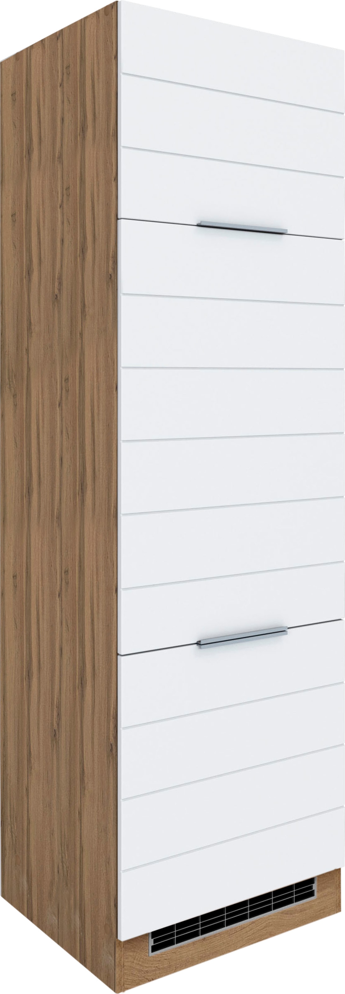 KOCHSTATION Armoire réfrigérée encastrable »KS-Luhe« 60 cm de large, façades MDF de haute qualité avec liseré horizontal
