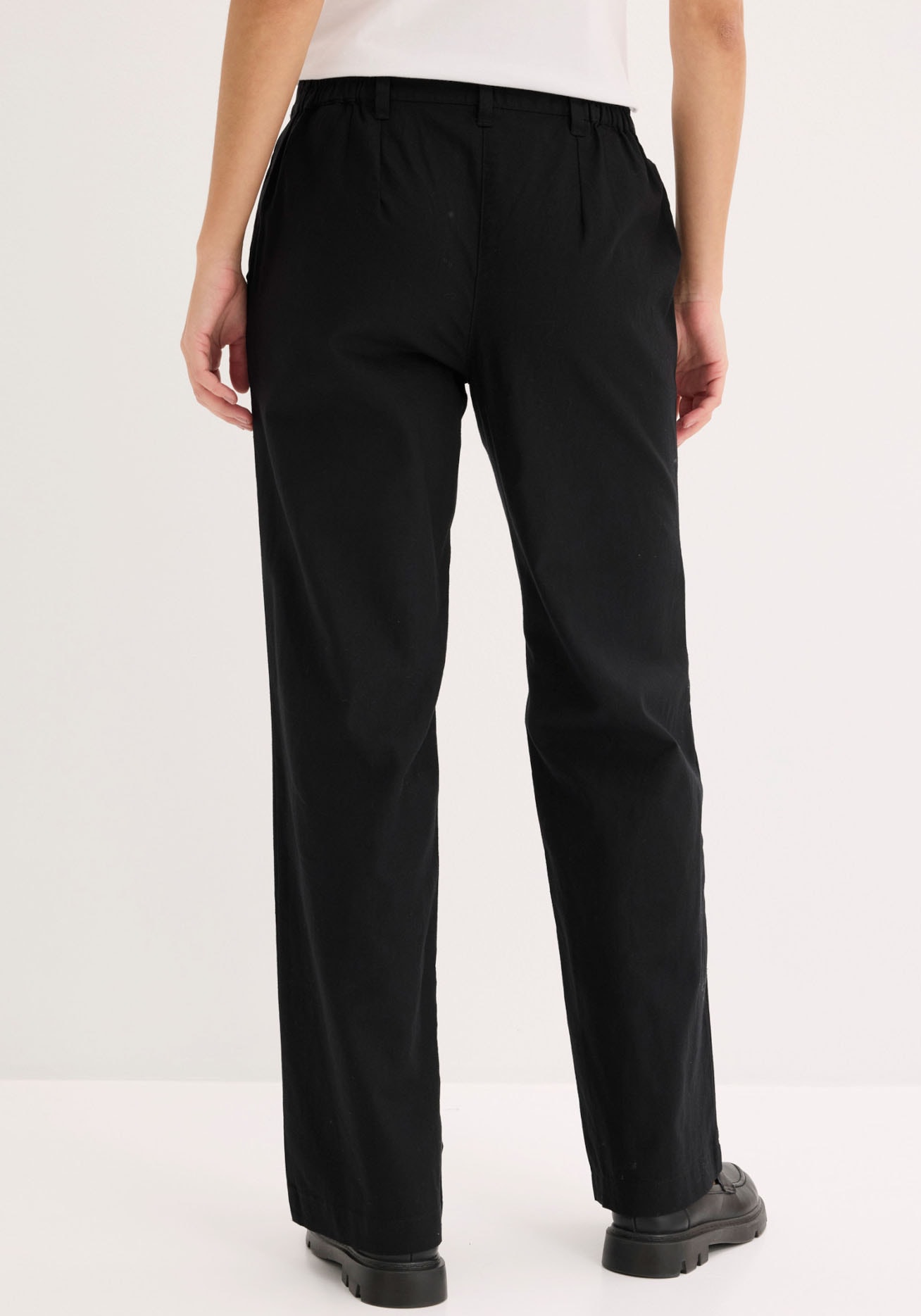bonprix Leinenhose  aus Leinen-Baumwoll-Mix, Loose Fit, komfortable Leibhöhe