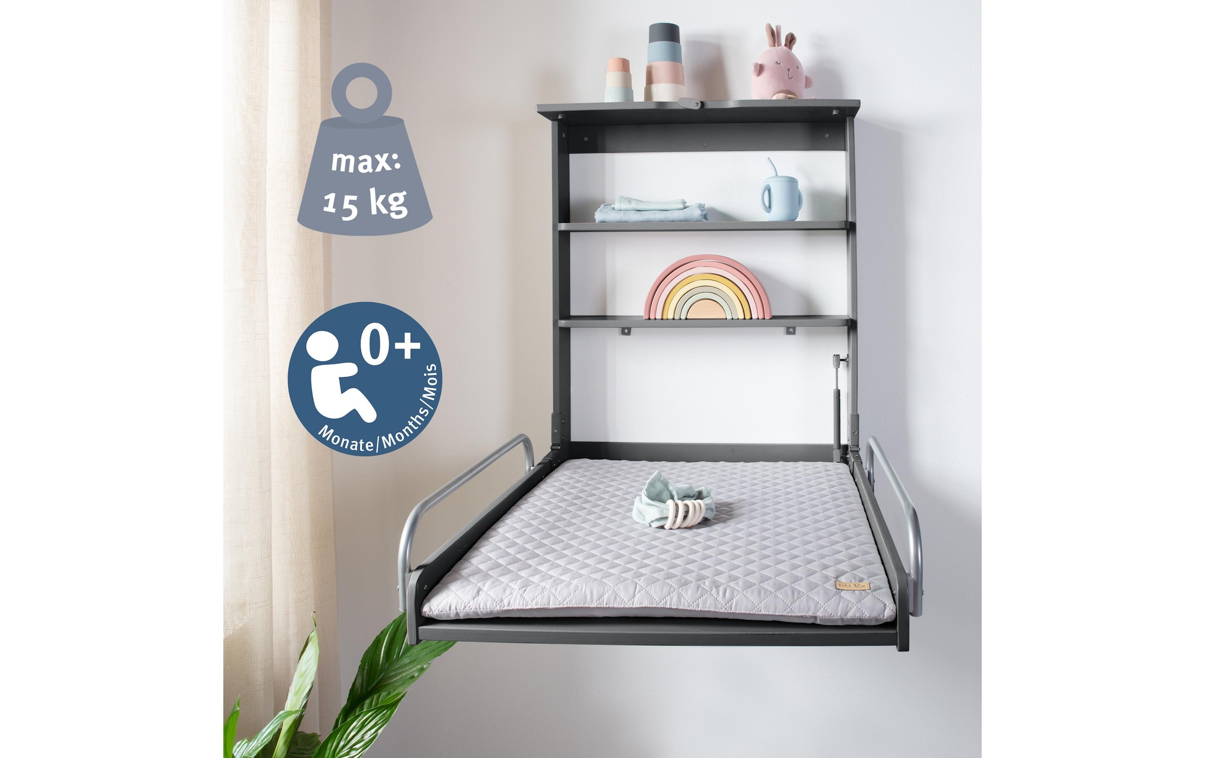 roba® Wickelkommode »roba Wandwickelregal «