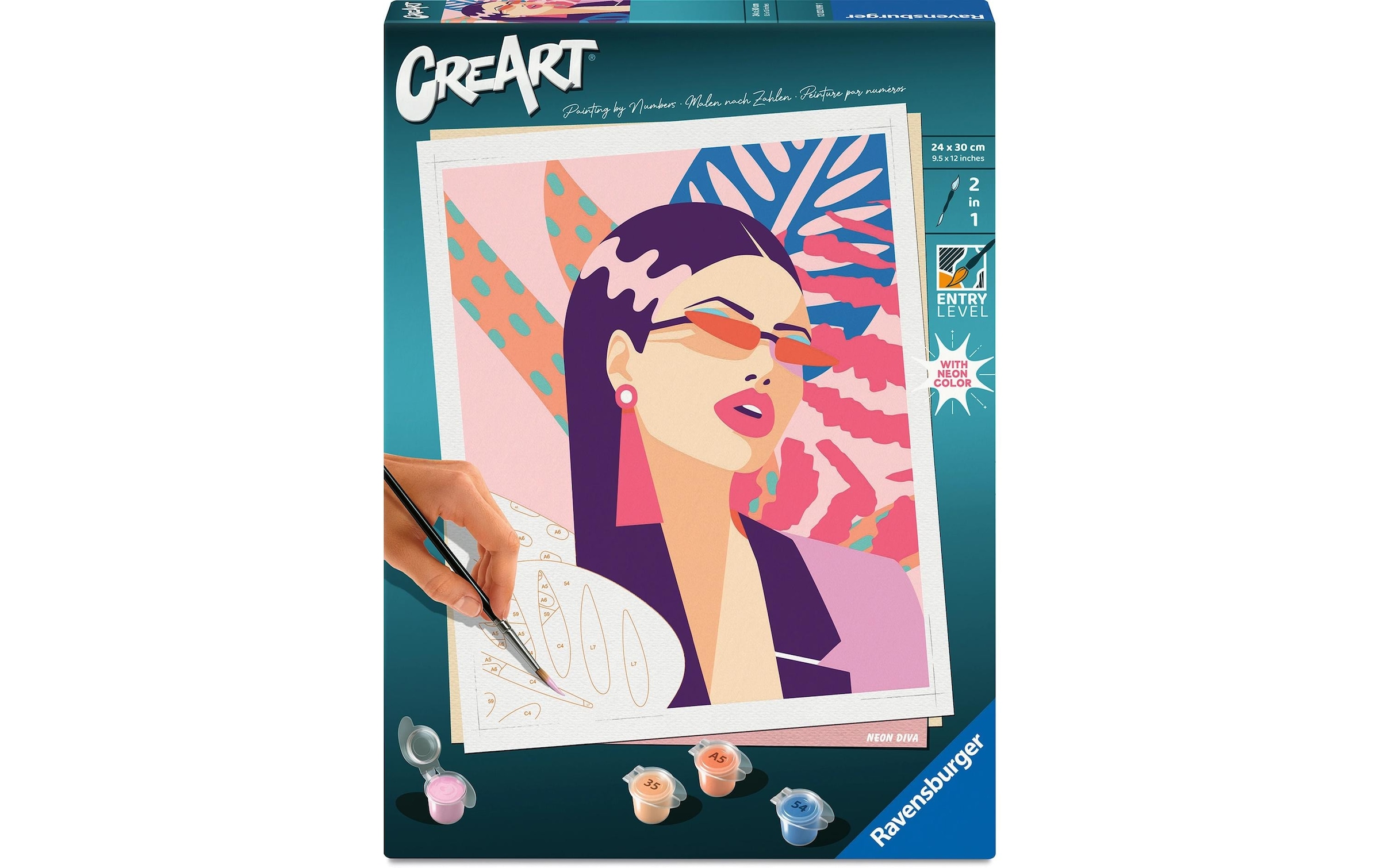 Ravensburger Malen nach Zahlen »CreArt Neon Diva 24 x 30 cm«