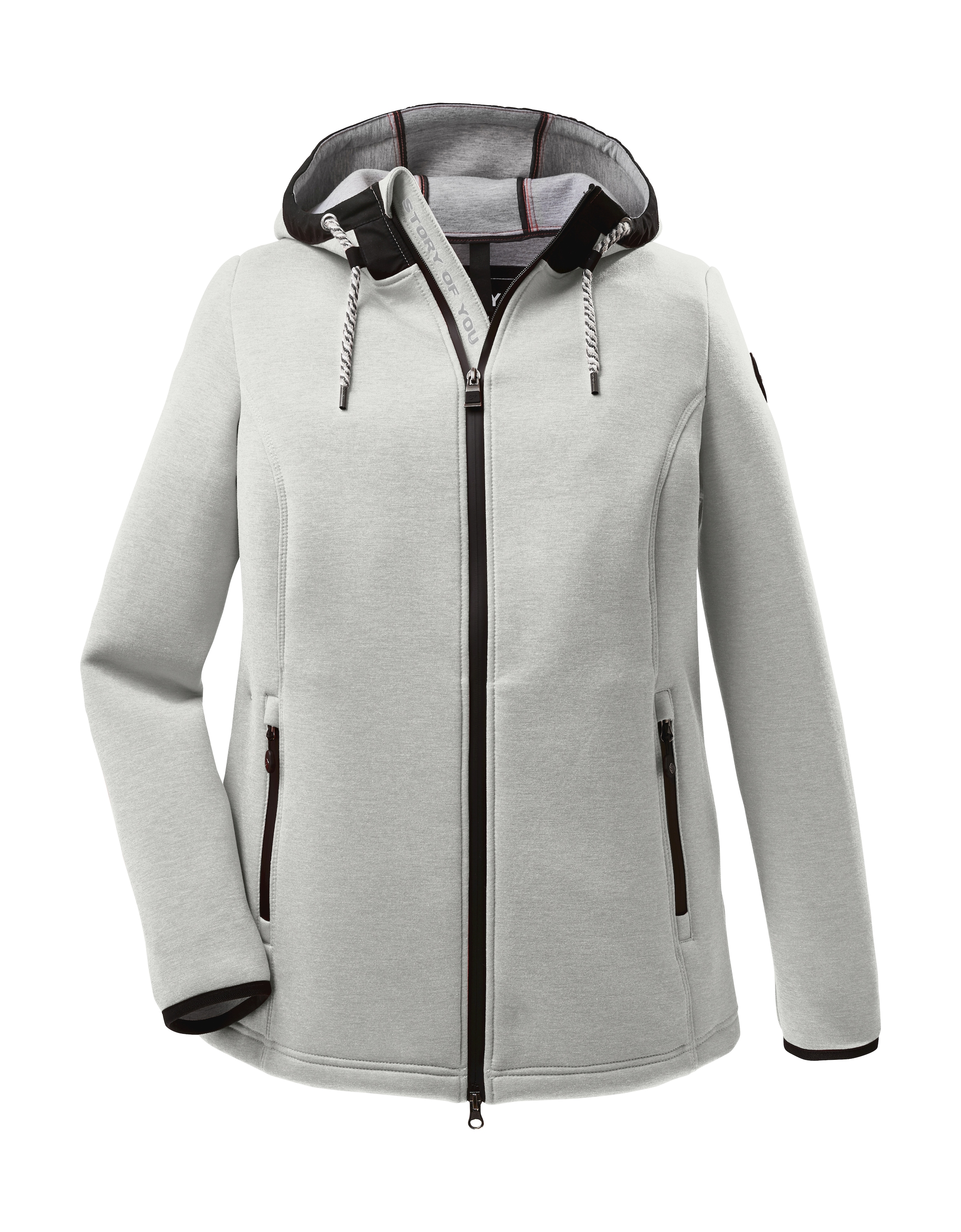 STOY Funktionsjacke »STS 1 WMN JCKT« Elastische Scuba-Jacke mit verstellbarer Kapuze
